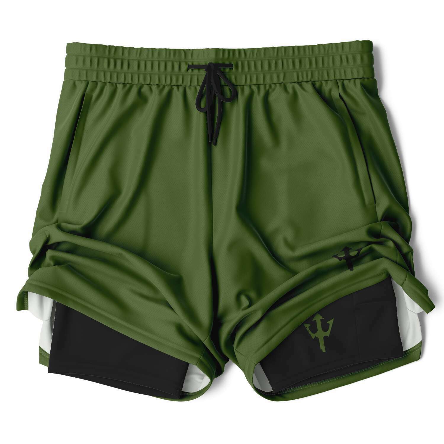 Men's LifeBy Military Green 2-in-1 Shorts - LifeBy Fitness