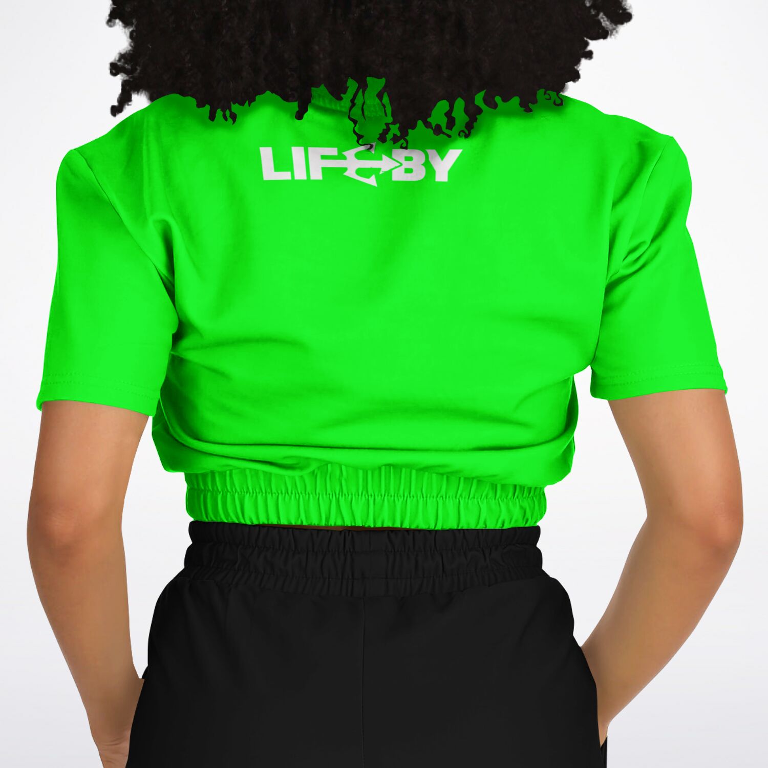 Women's LifeBy Viper Green Athletic Cropped Sweatshirt - LifeBy Fitness