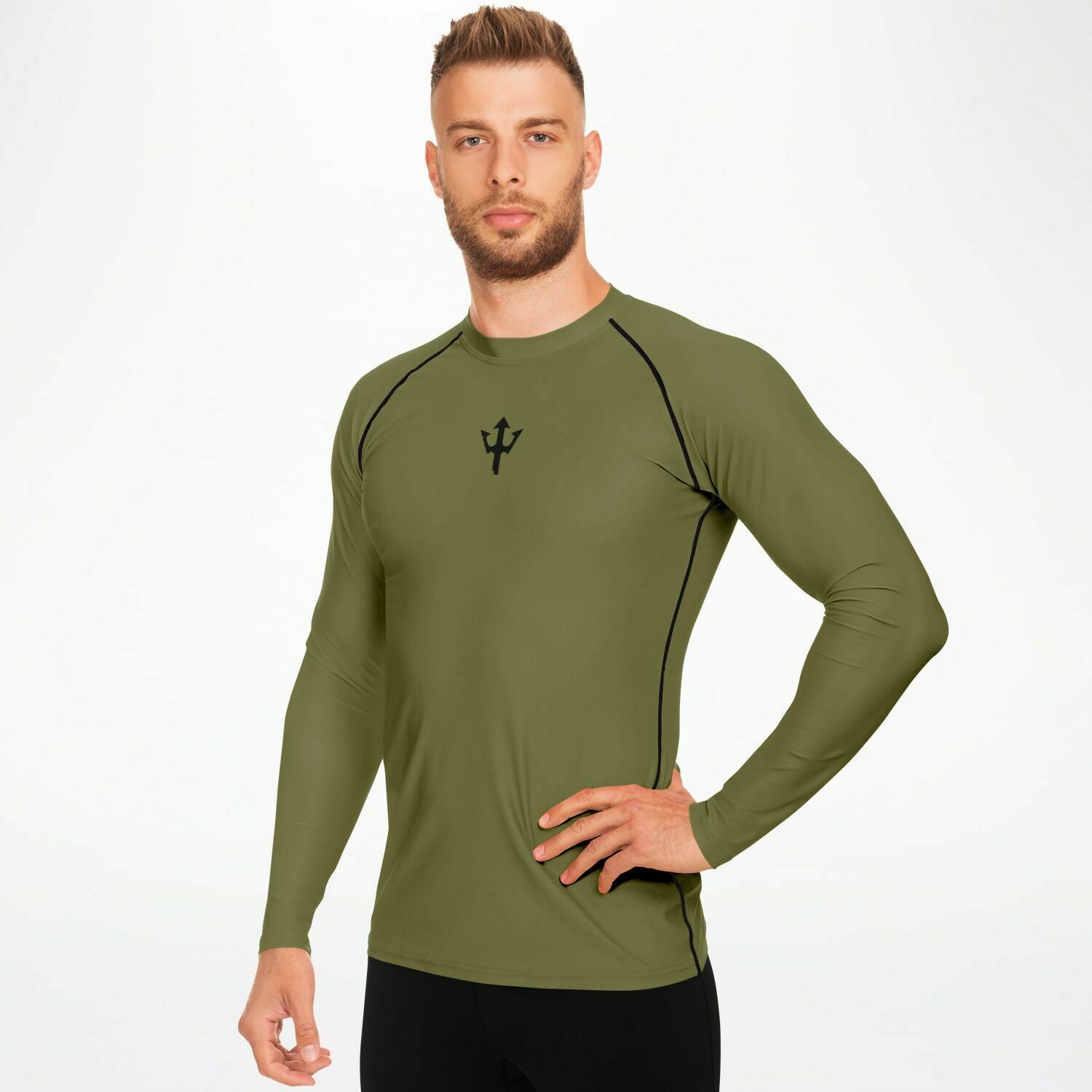 Men's LifeBy Khaki Rashguard - LifeBy Fitness