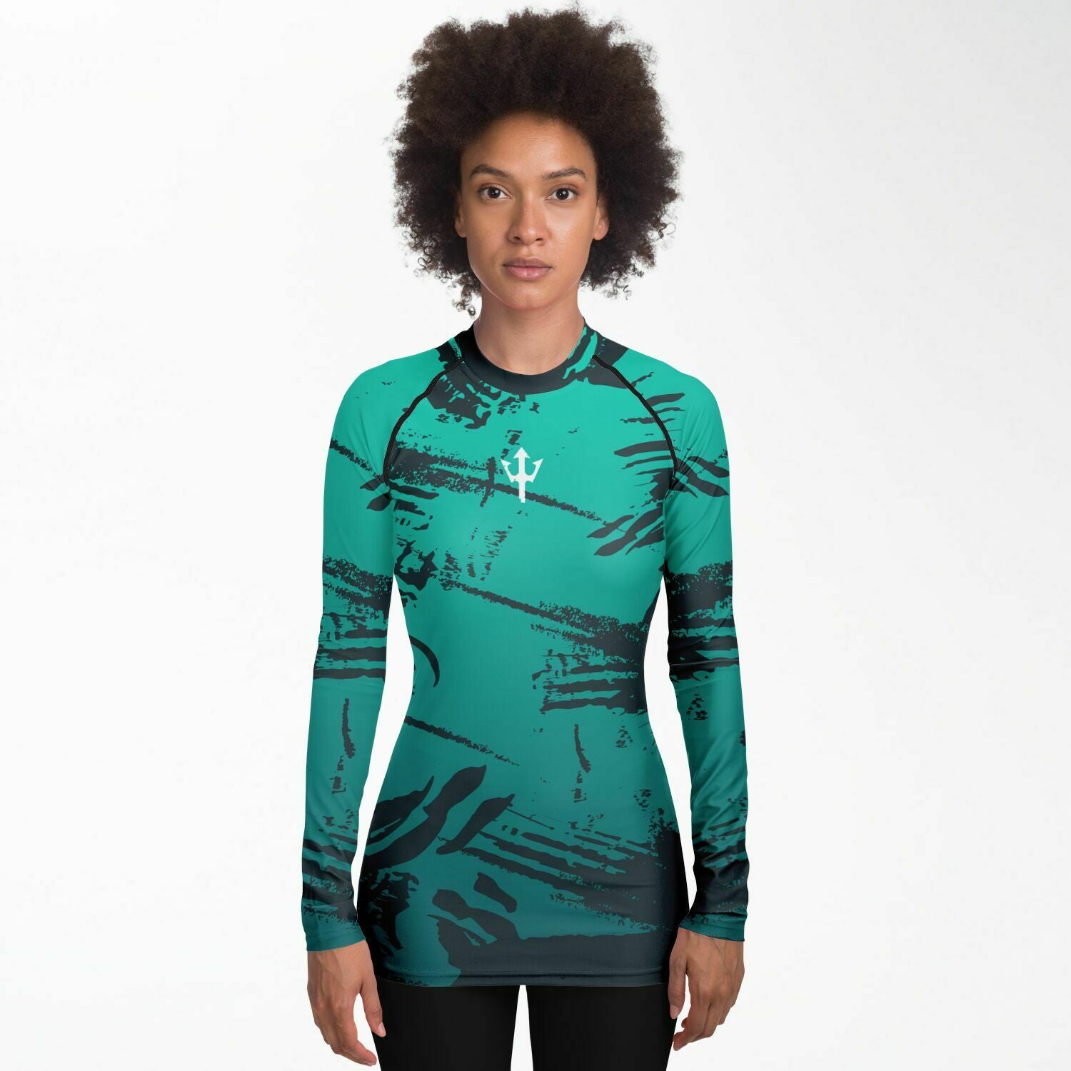 Women's LifeBy Blue Abstract Rashguard - LifeBy Fitness