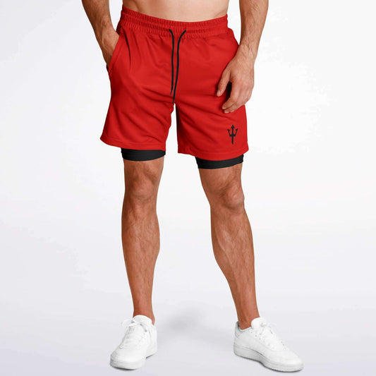 Men's LifeBy Red 2-in-1 Shorts - LifeBy Fitness