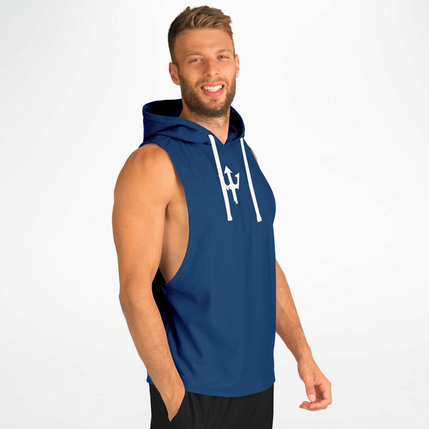 Blue Sleeveless Hoodie