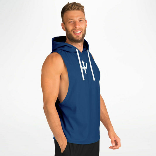 Blue Sleeveless Hoodie