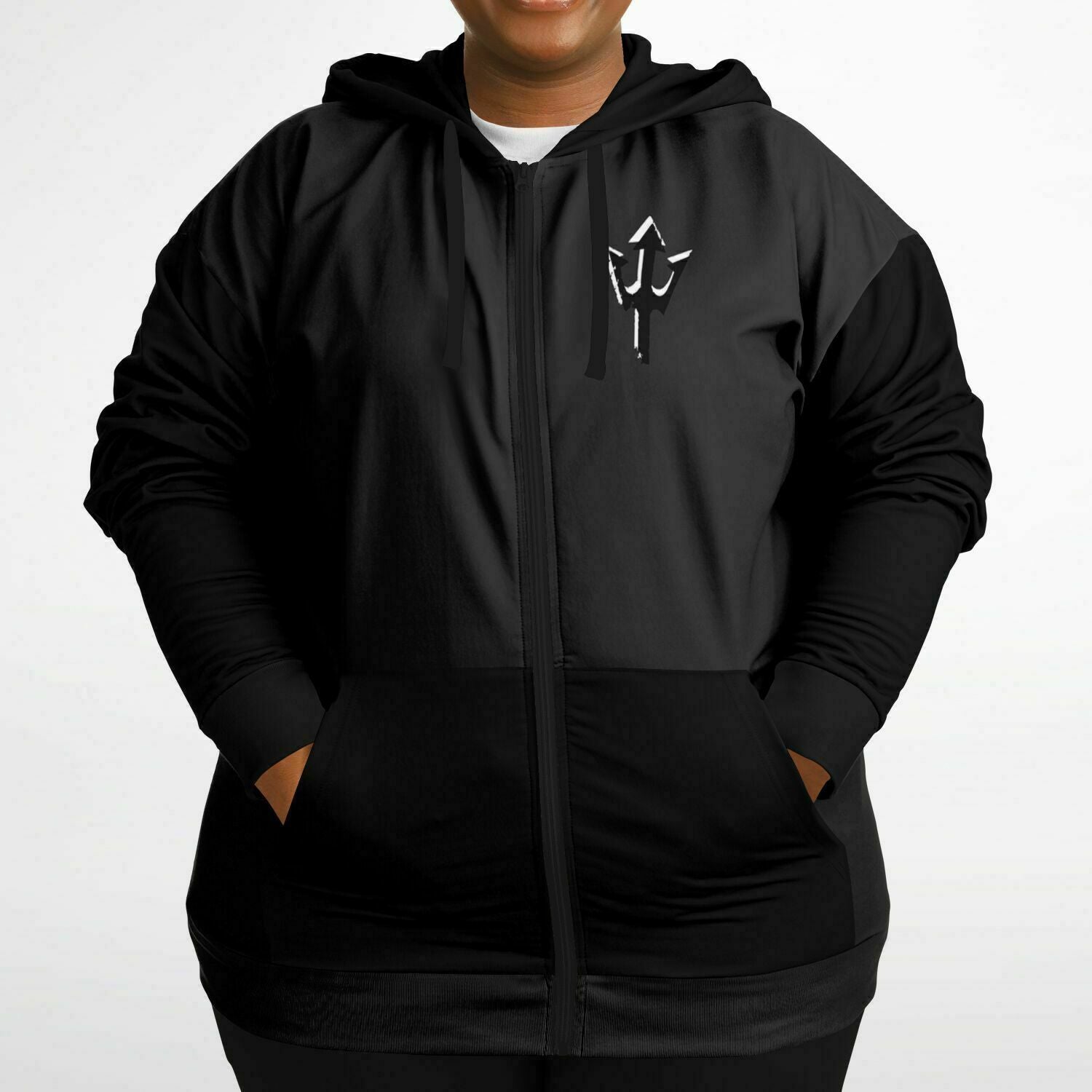 LifeBy Black Athletic Plus-size Ziphoodie - LifeBy Fitness