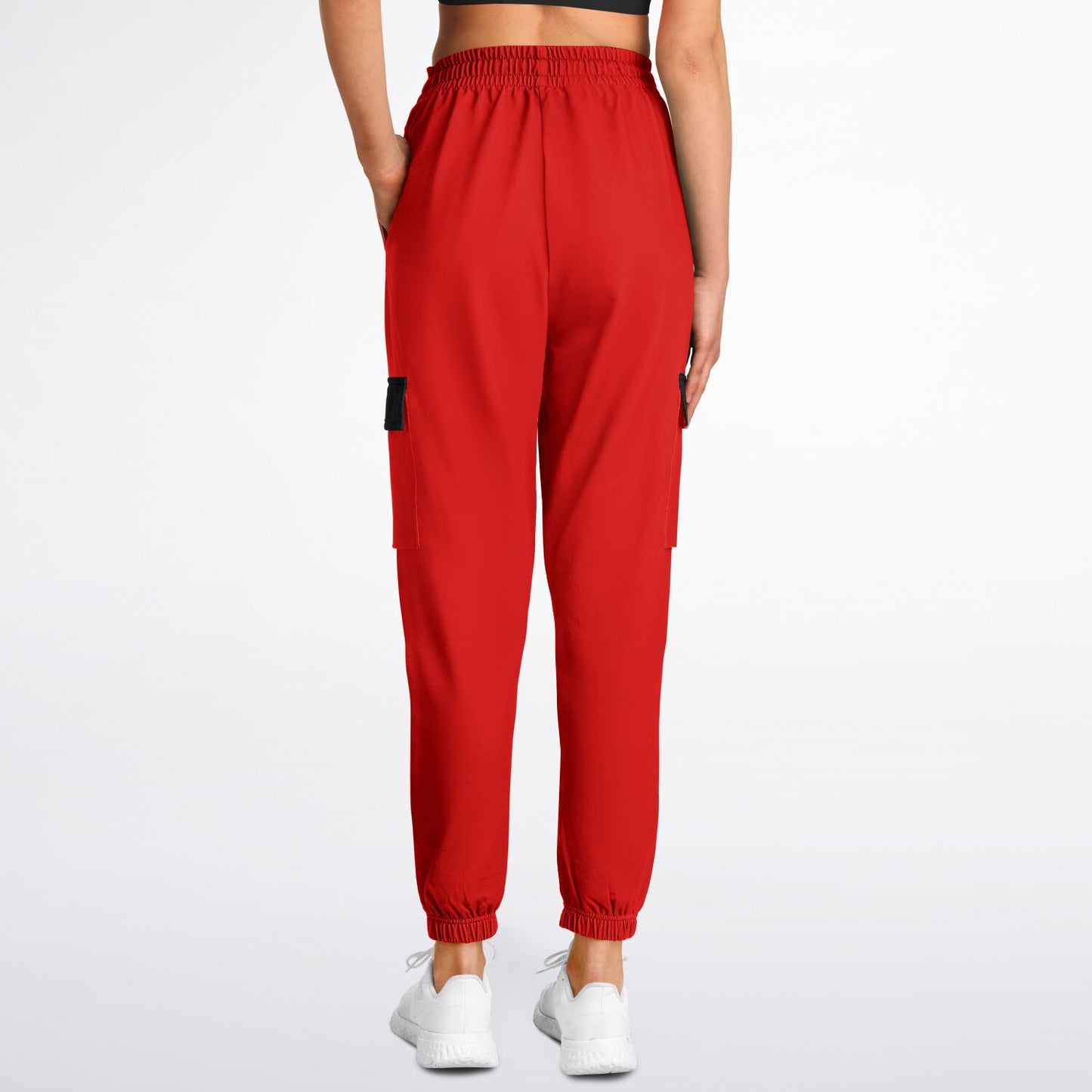 LifeBy Red Athletic Cargo Joggers - LifeBy Fitness