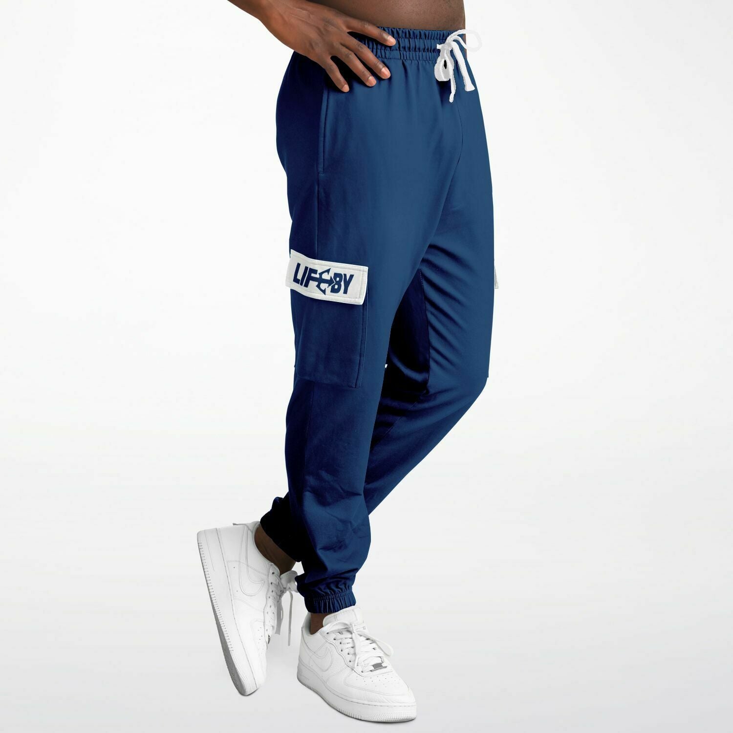 LifeBy Navy Blue Athletic Cargo Joggers - LifeBy Fitness