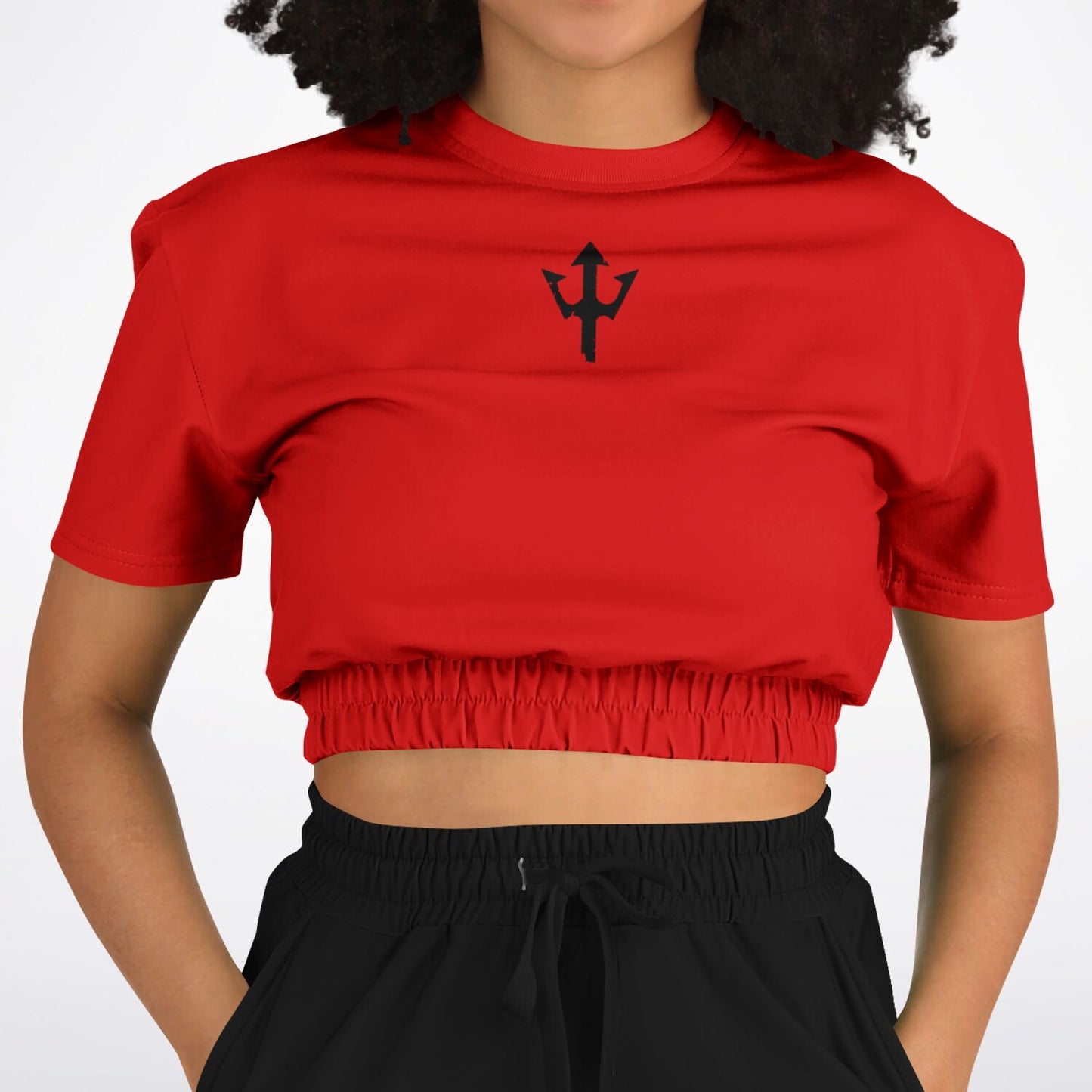 Women's LifeBy Red Athletic Cropped Sweatshirt - LifeBy Fitness