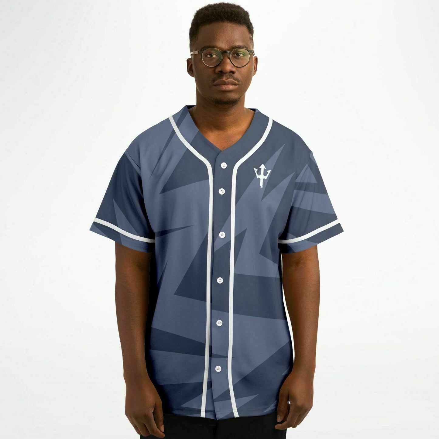 LifeBy Blue Abstract Baseball Jersey