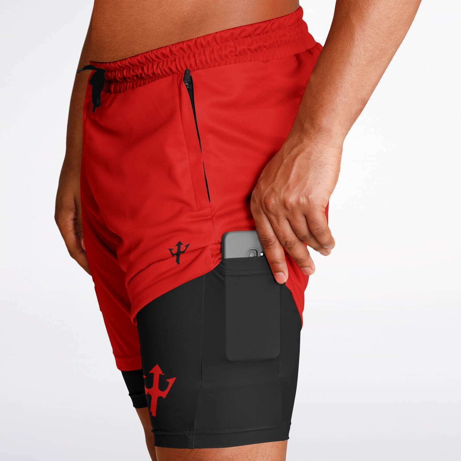 Men's LifeBy Red 2-in-1 Shorts - LifeBy Fitness