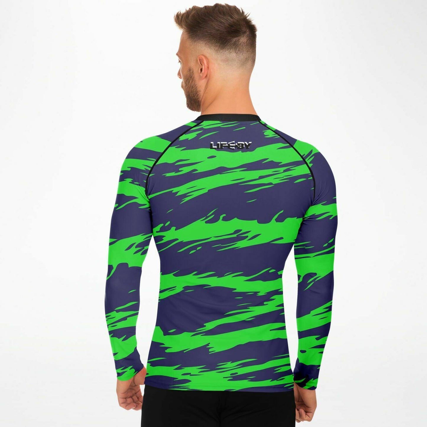 Men's LifeBy Blue-Green Rashguard - LifeBy Fitness