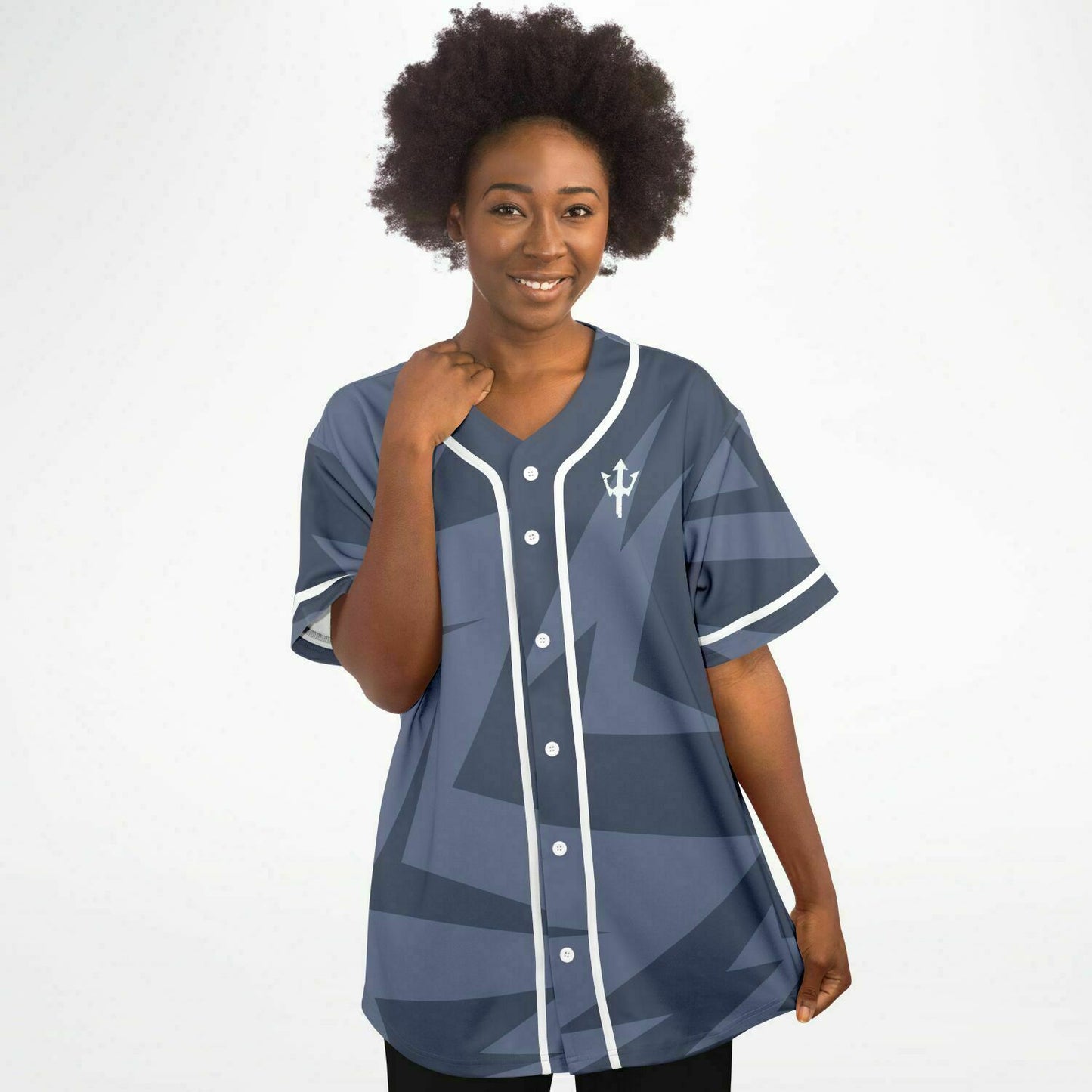 LifeBy Blue Abstract Baseball Jersey