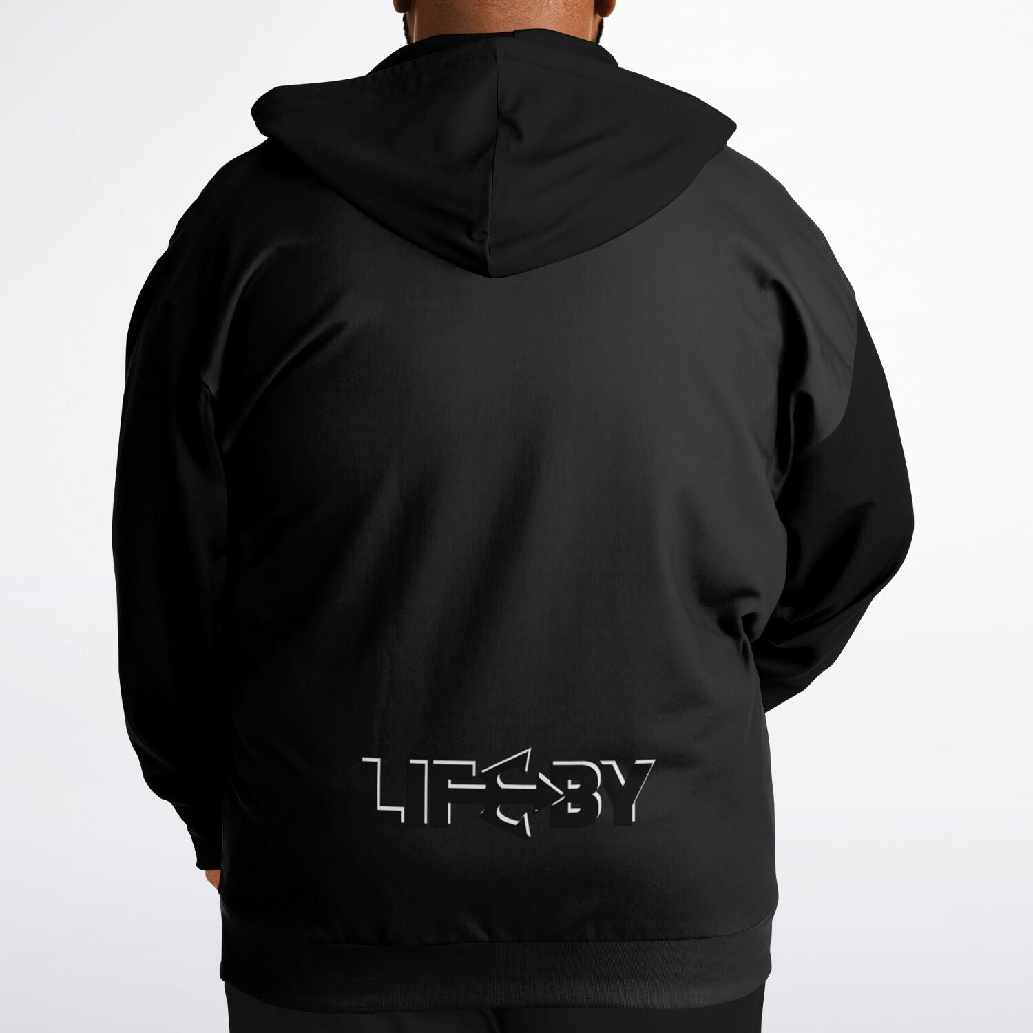 LifeBy Black Athletic Plus-size Ziphoodie - LifeBy Fitness