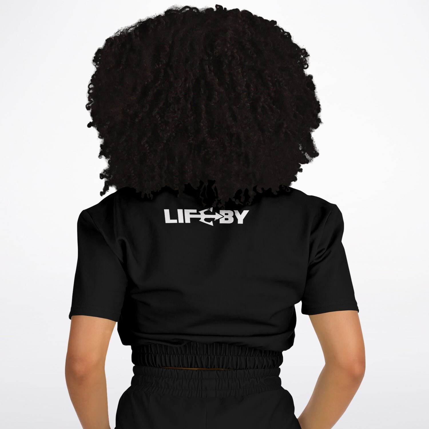 Women's LifeBy Black Athletic Cropped Sweatshirt - LifeBy Fitness