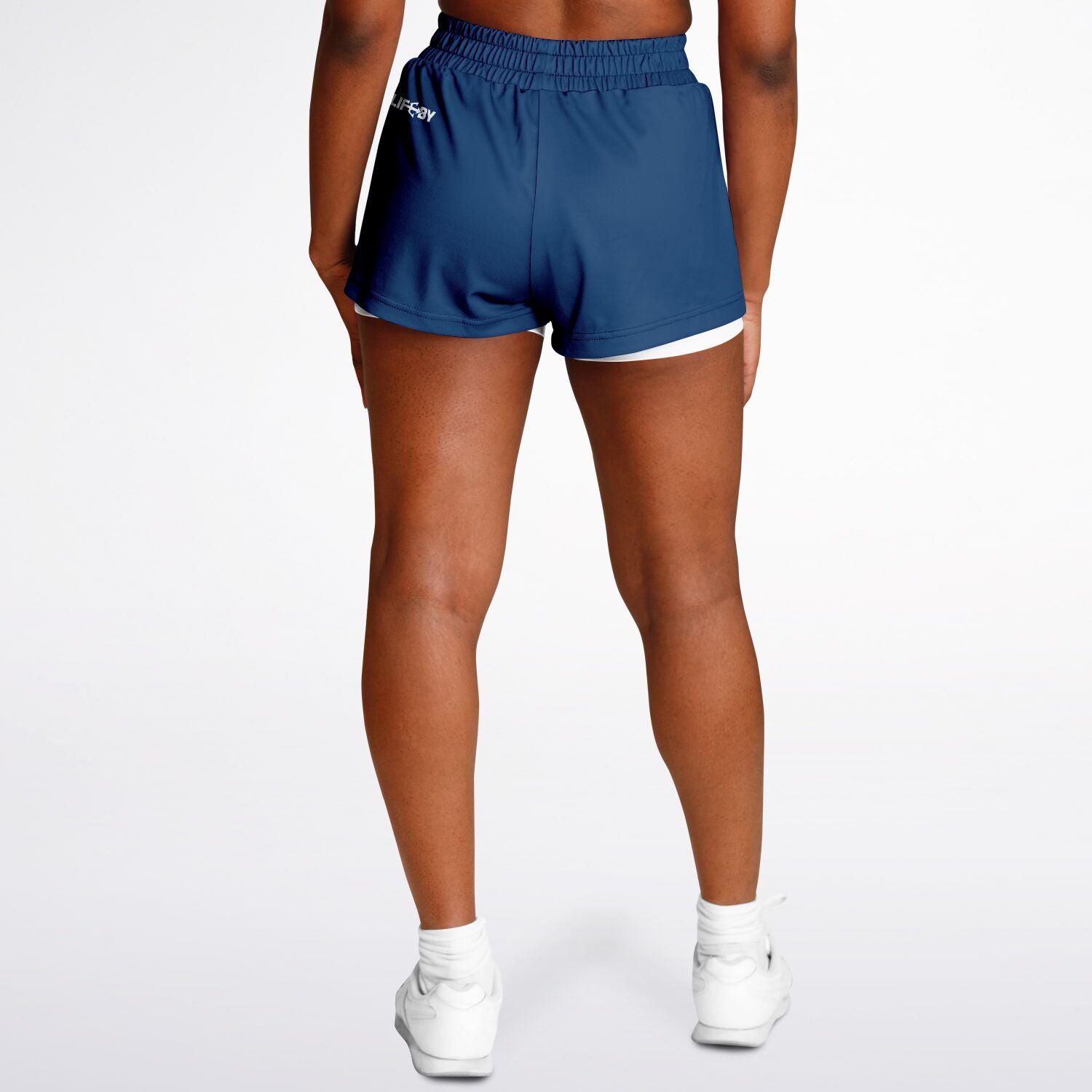 Women's LifeBy Navy Blue 2-in-1  Sports Shorts - LifeBy Fitness