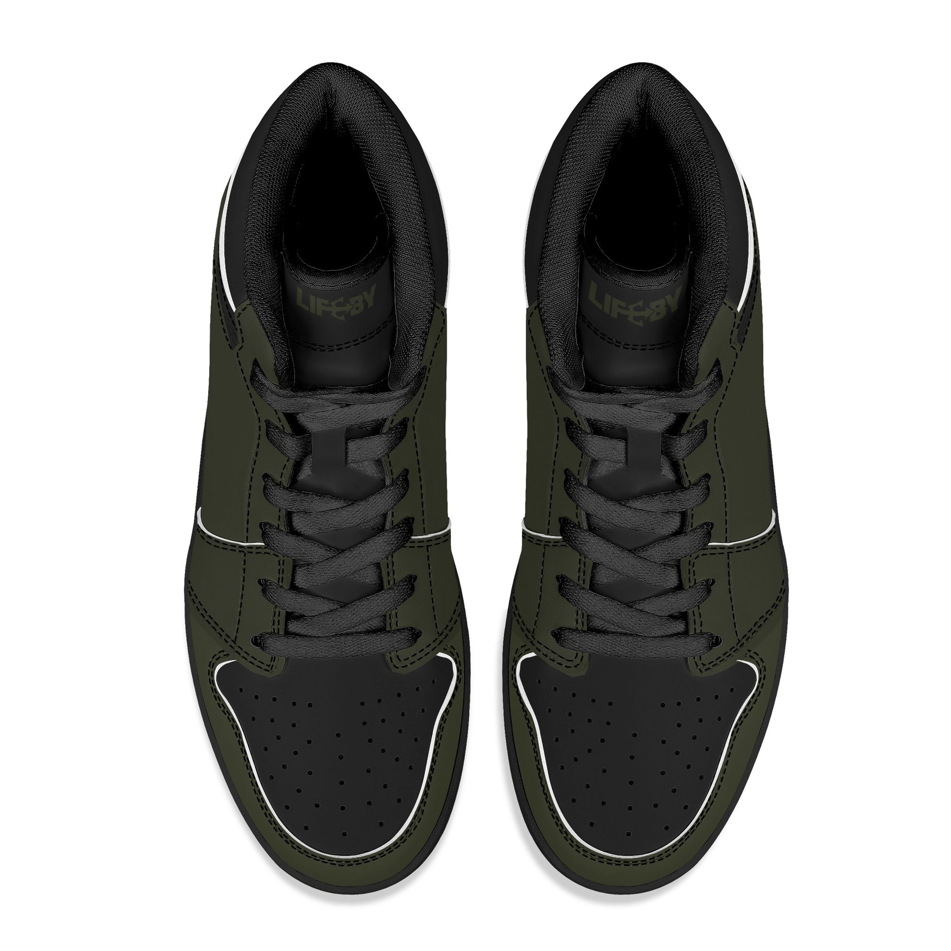 Women's LifeBy Military Green High Top Sneakers - LifeBy Fitness