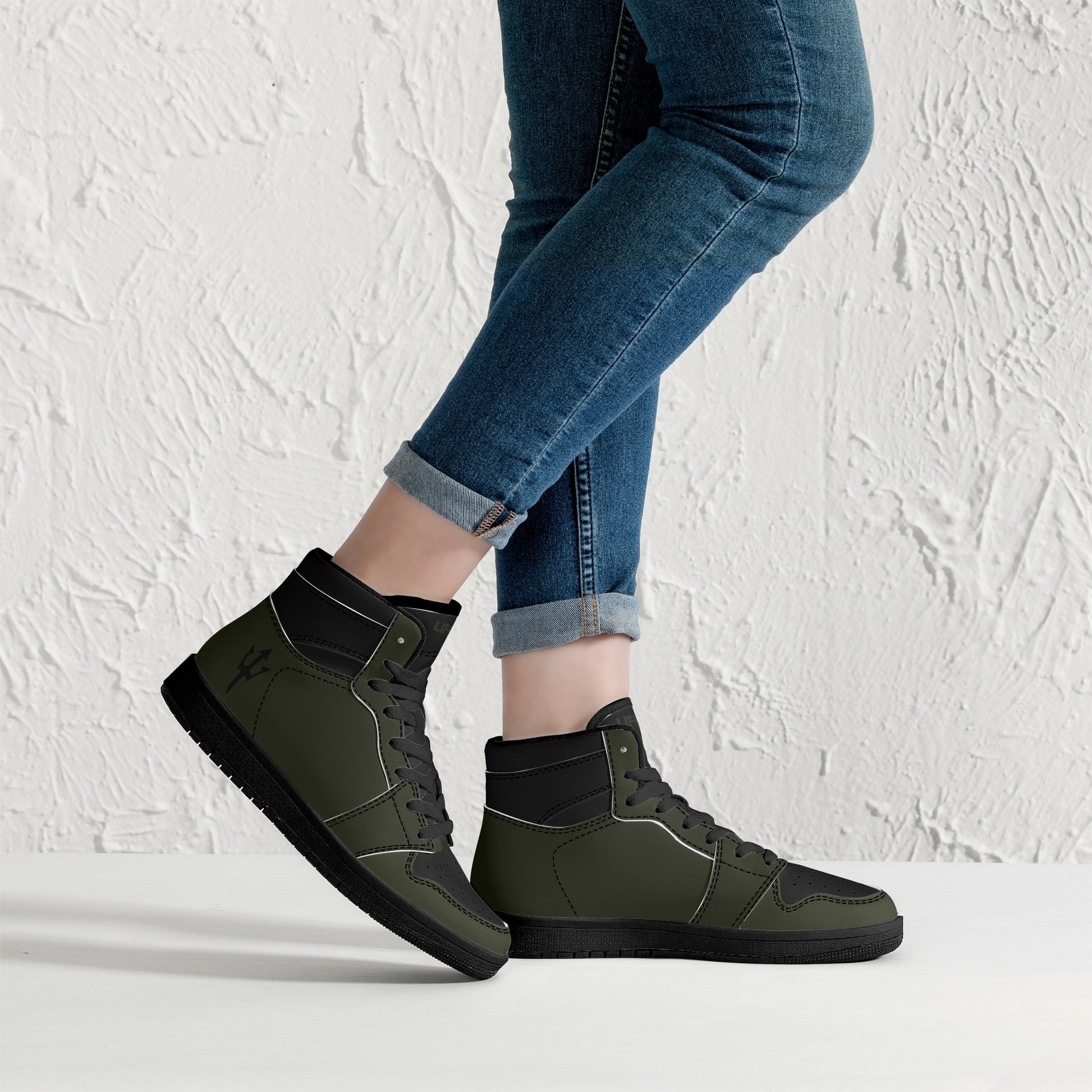 Women's LifeBy Military Green High Top Sneakers - LifeBy Fitness