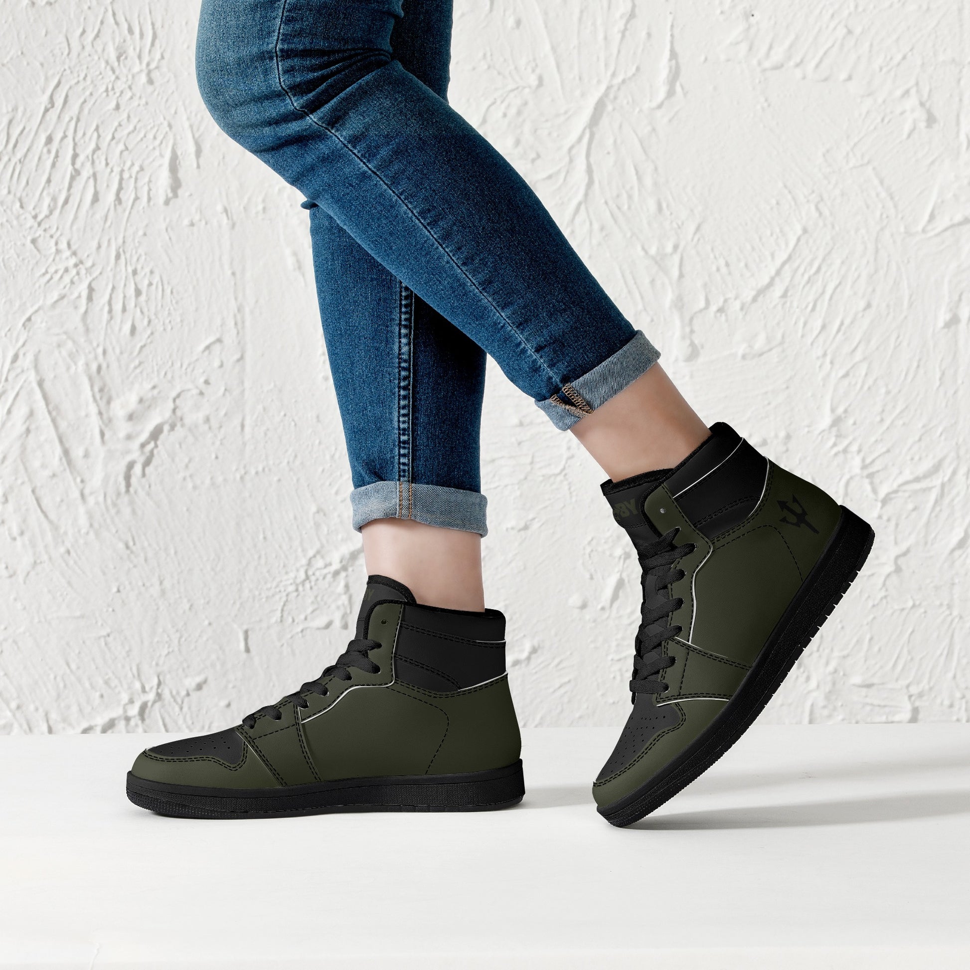 Women's LifeBy Military Green High Top Sneakers - LifeBy Fitness