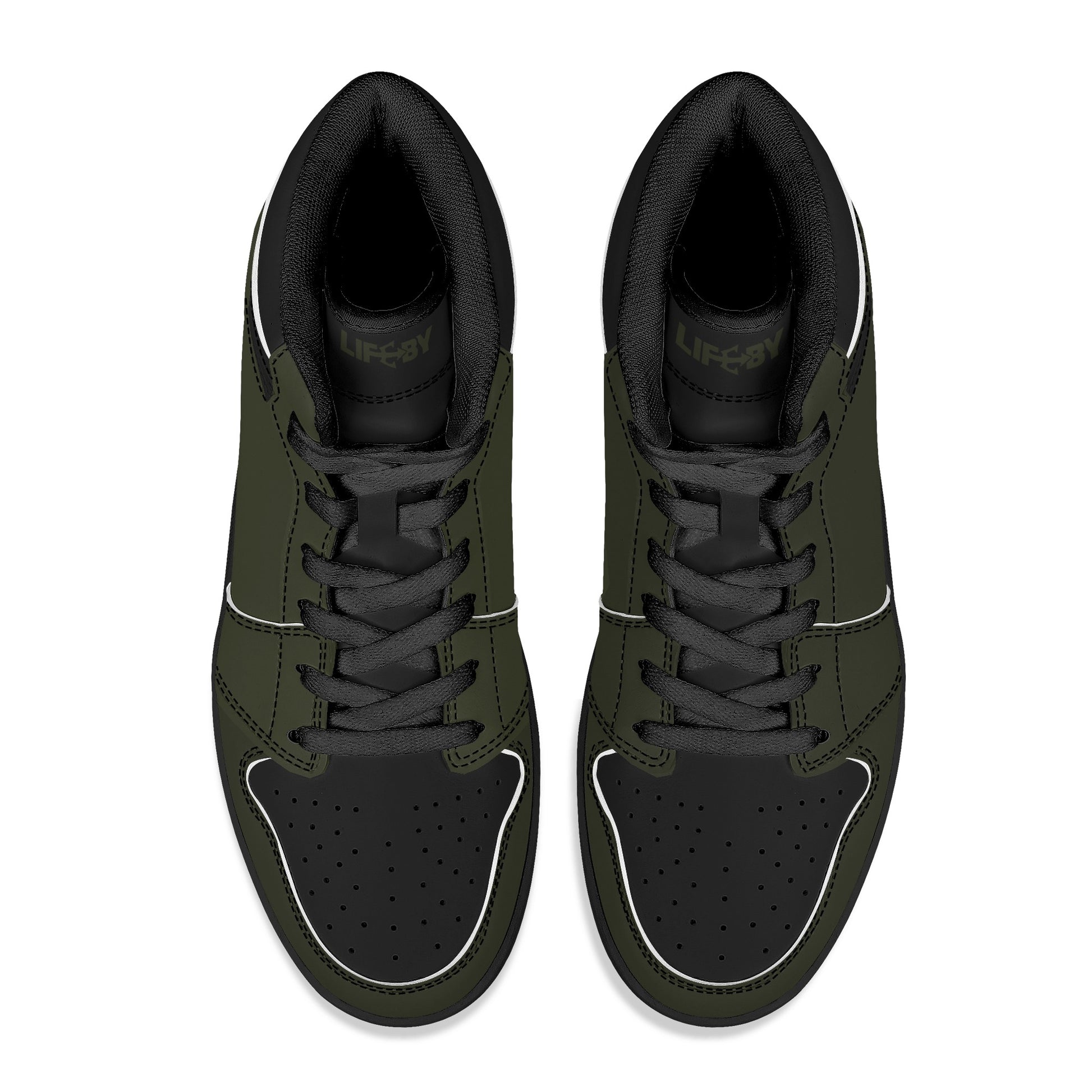 Men's LifeBy Military Green High Top Sneakers - LifeBy Fitness