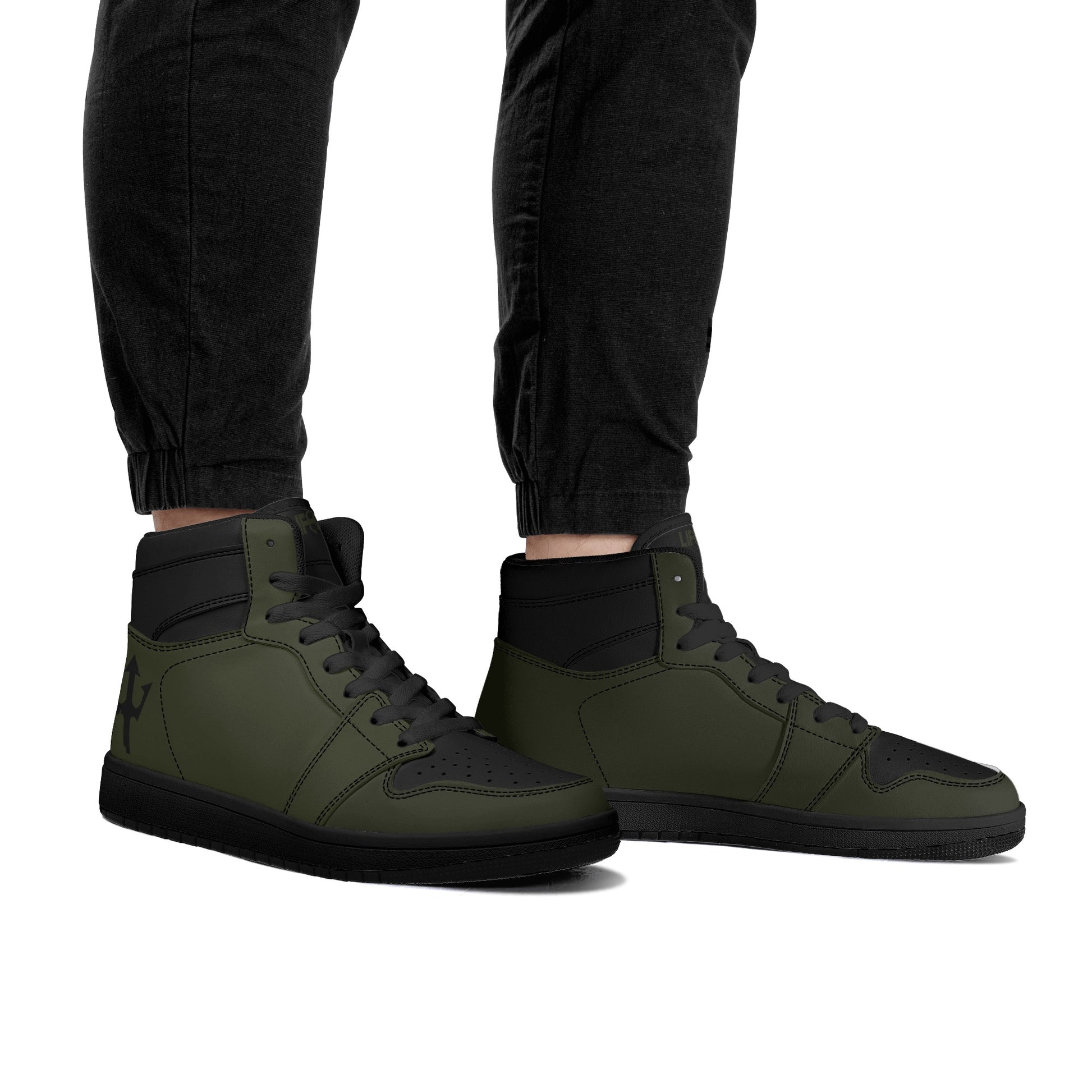 Men's LifeBy Military Green High Top Sneakers - LifeBy Fitness