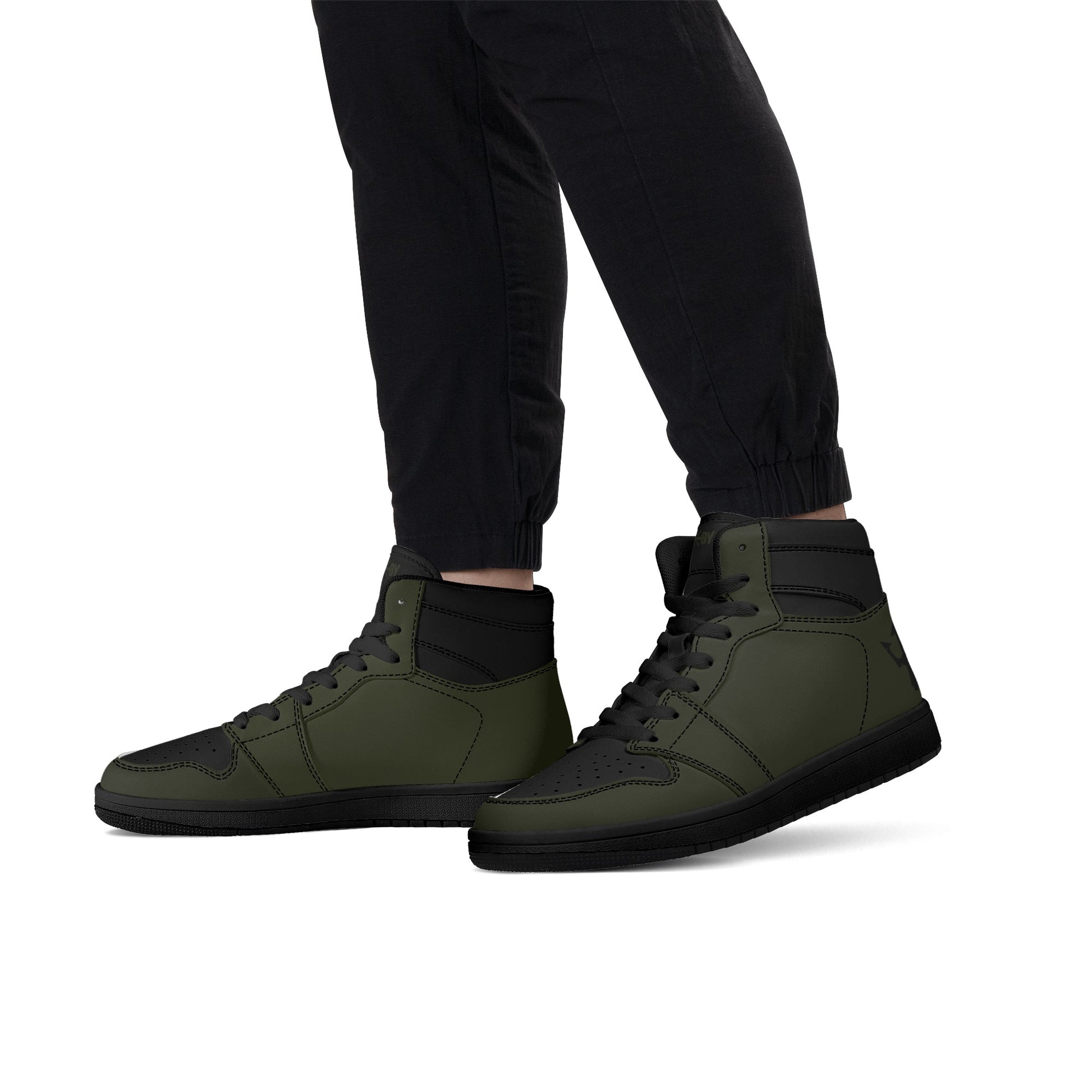 Men's LifeBy Military Green High Top Sneakers - LifeBy Fitness