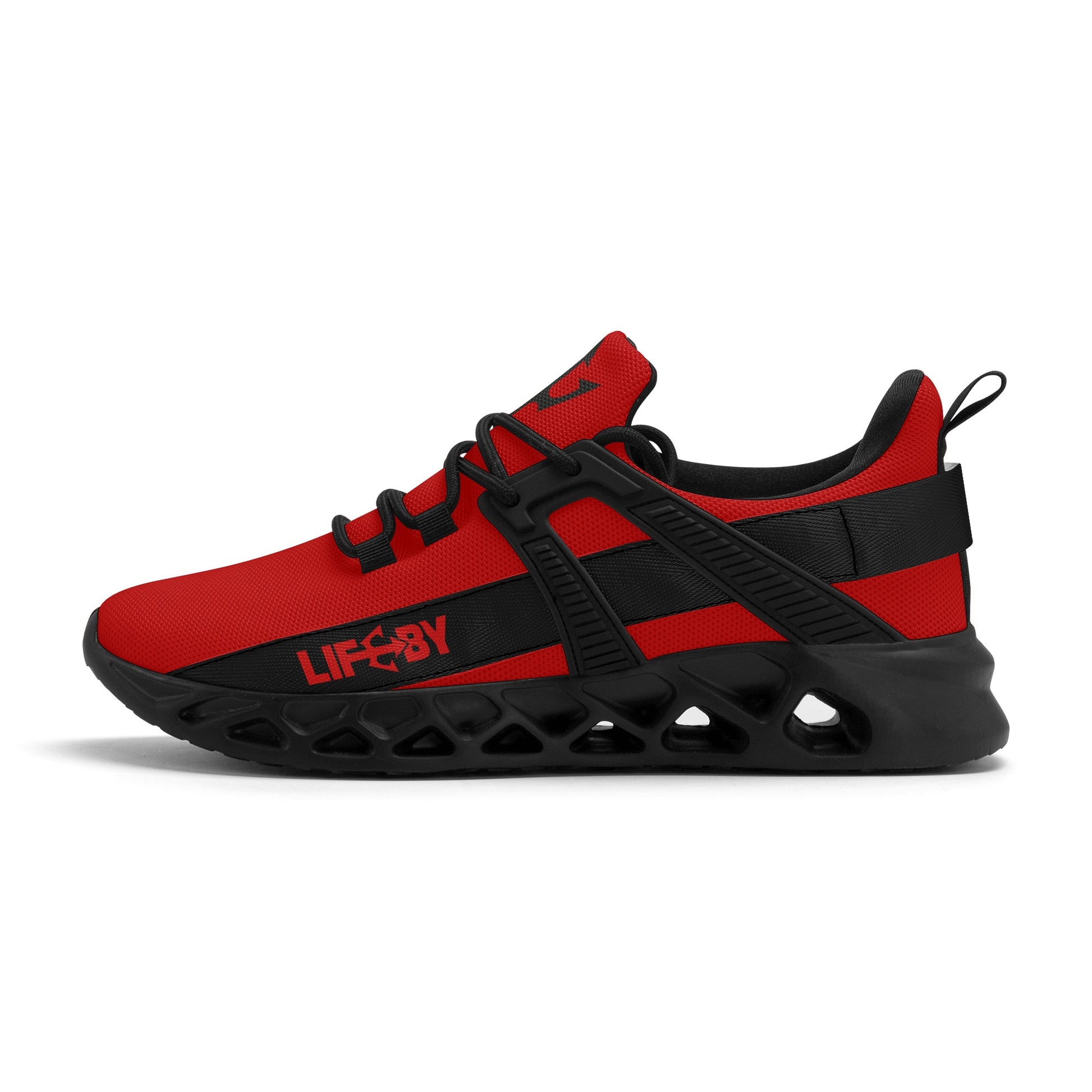 Women's LifeBy Red Elastic Sneakers - LifeBy Fitness