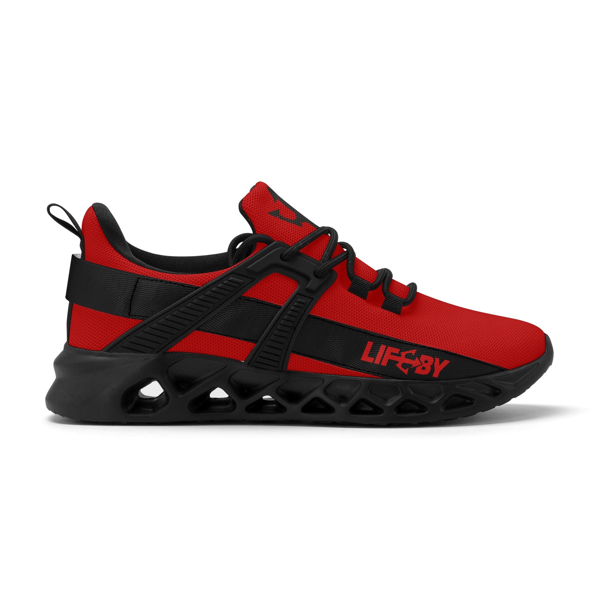 Women's LifeBy Red Elastic Sneakers - LifeBy Fitness