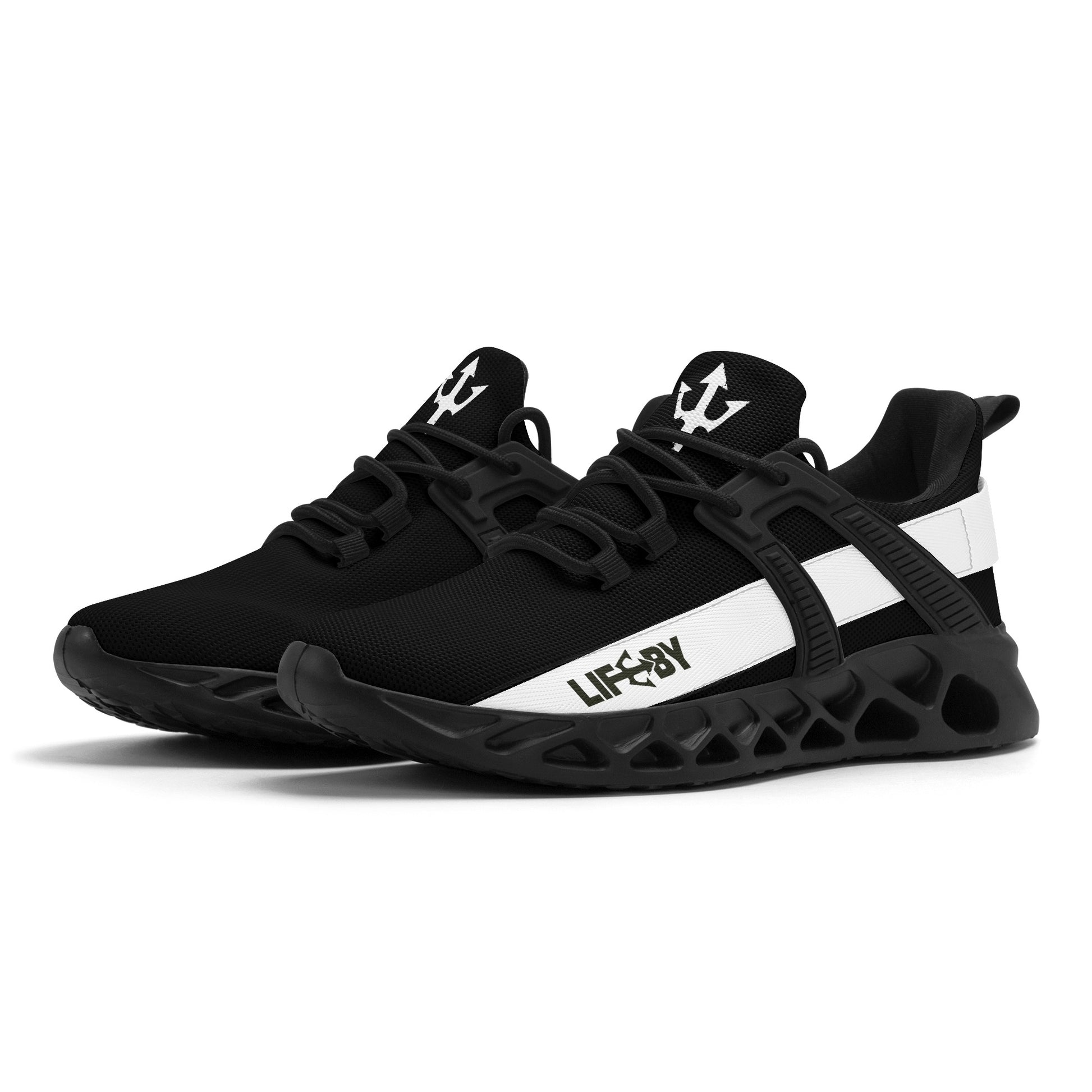 Women's LifeBy Black Elastic Sneakers - LifeBy Fitness