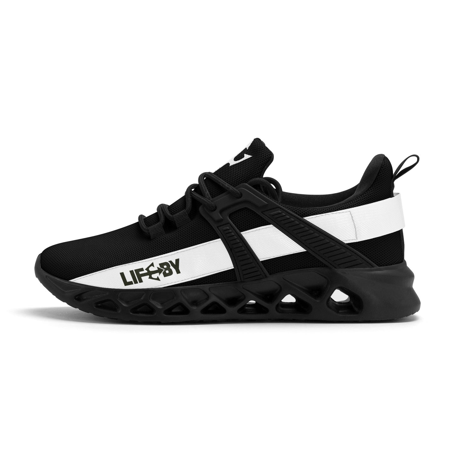 Women's LifeBy Black Elastic Sneakers - LifeBy Fitness