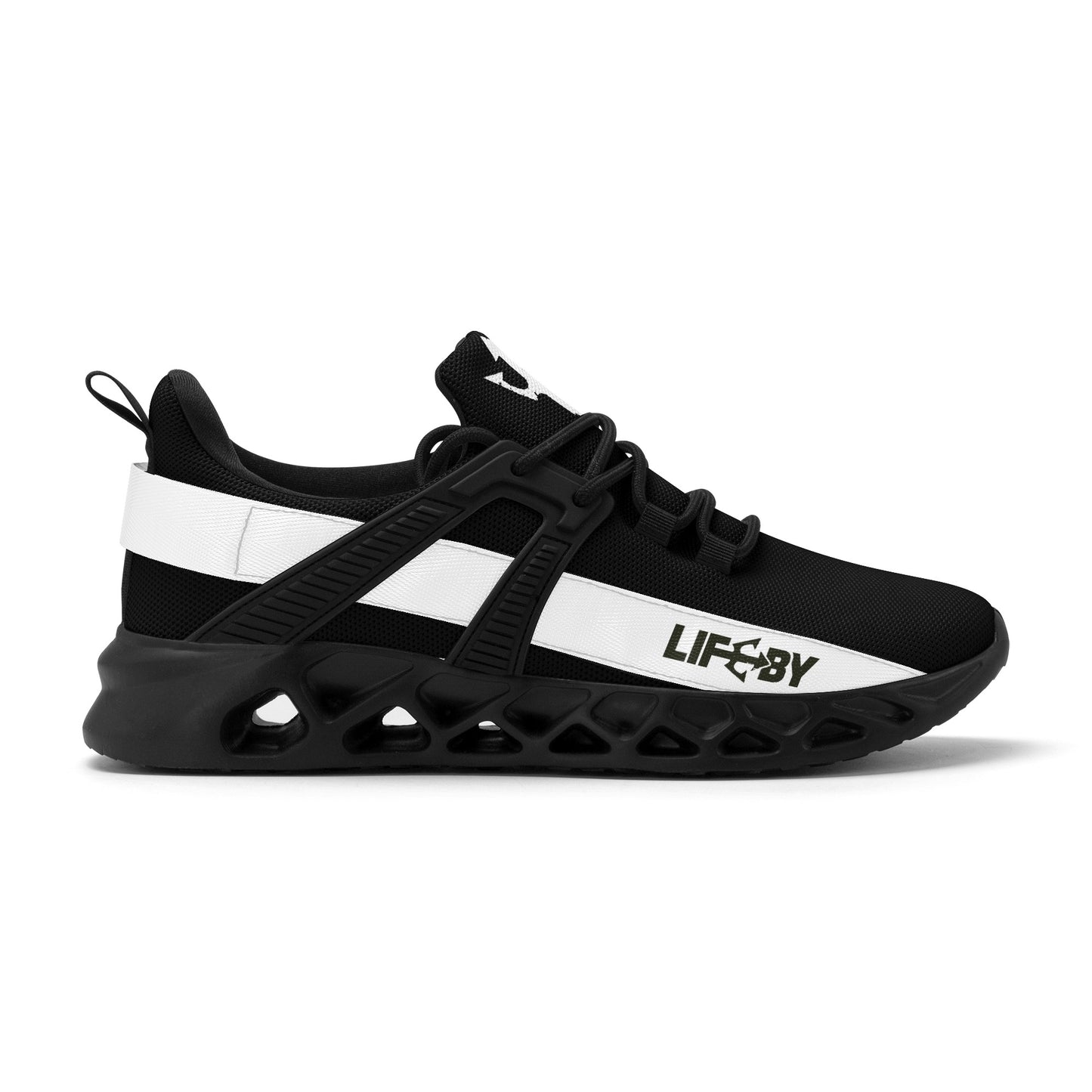 Women's LifeBy Black Elastic Sneakers - LifeBy Fitness