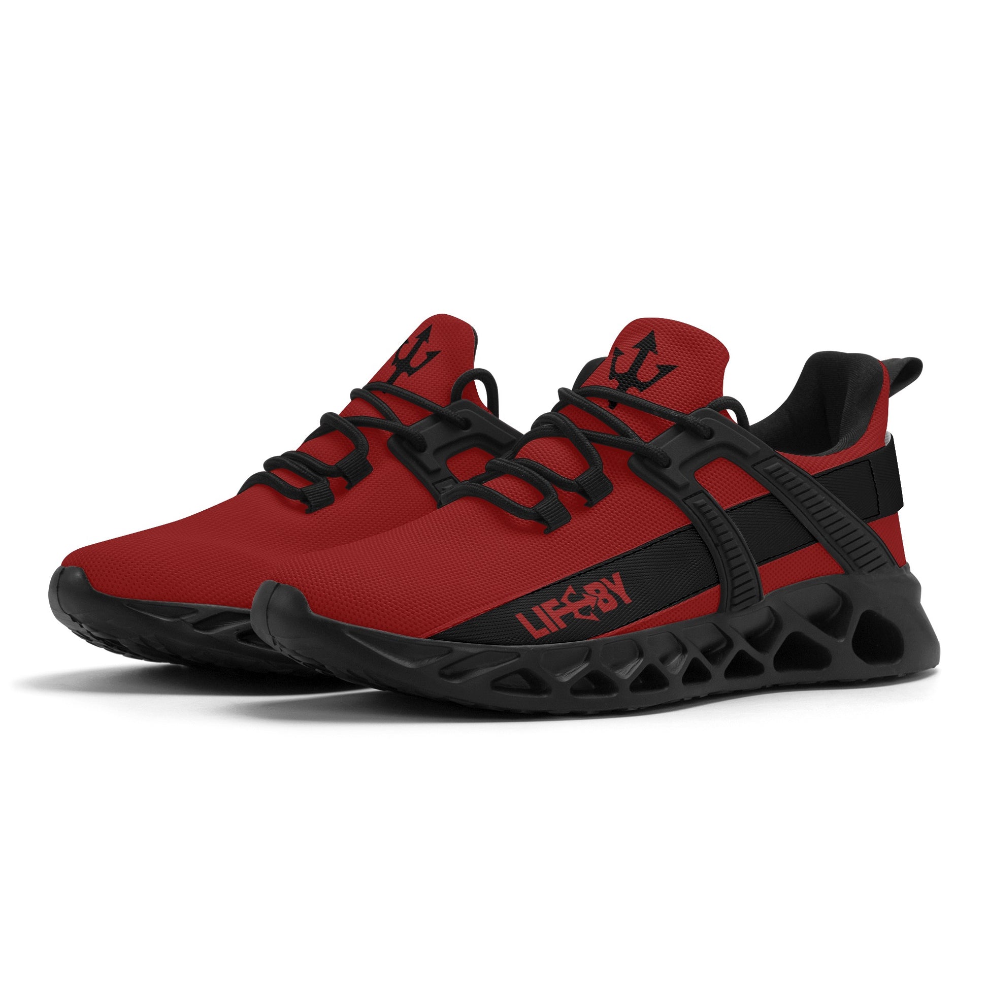 Men's LifeBy Red Elastic Sneakers - LifeBy Fitness