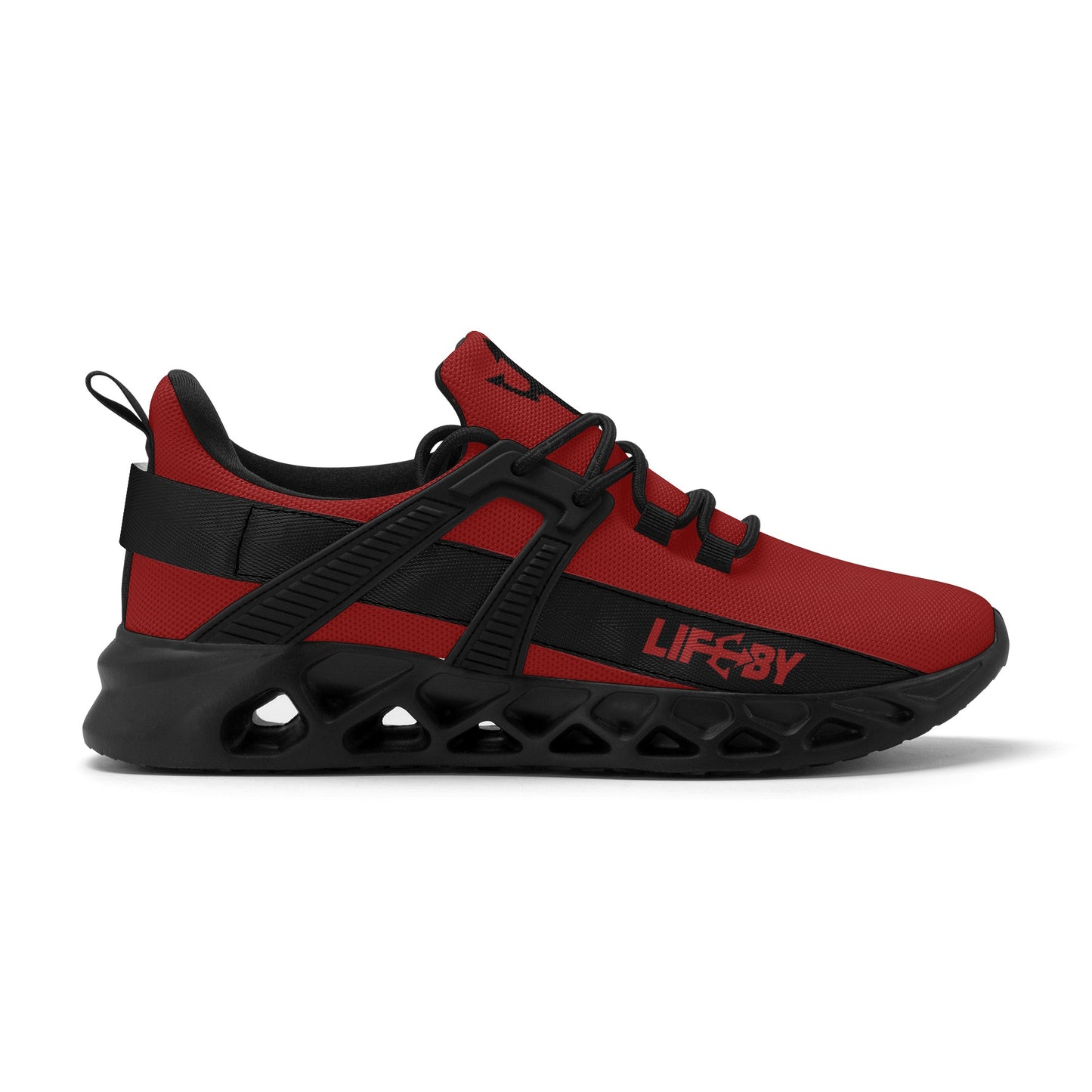 Men's LifeBy Red Elastic Sneakers - LifeBy Fitness