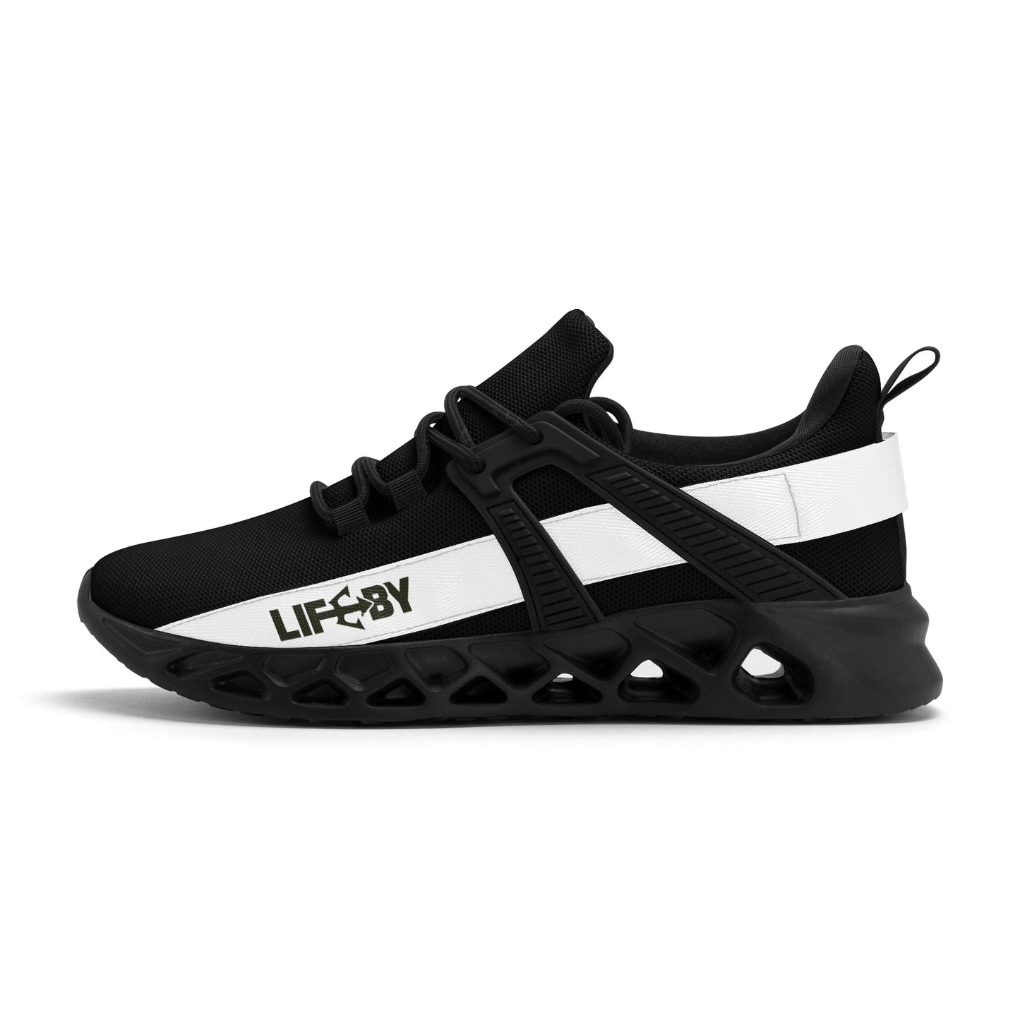 Men's LifeBy Black Elastic Sneakers - LifeBy Fitness