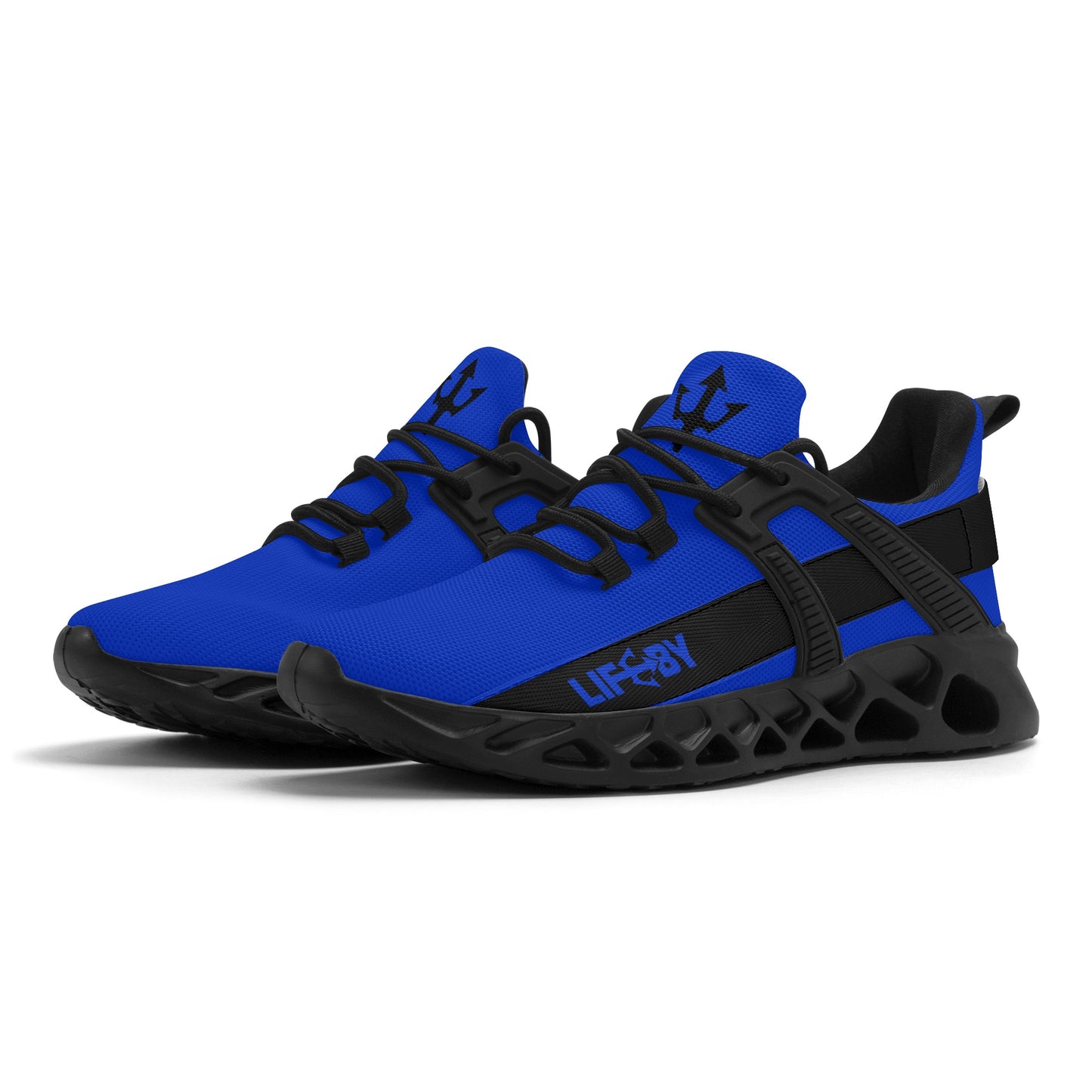 Men's LifeBy Blue Elastic Sneakers - LifeBy Fitness