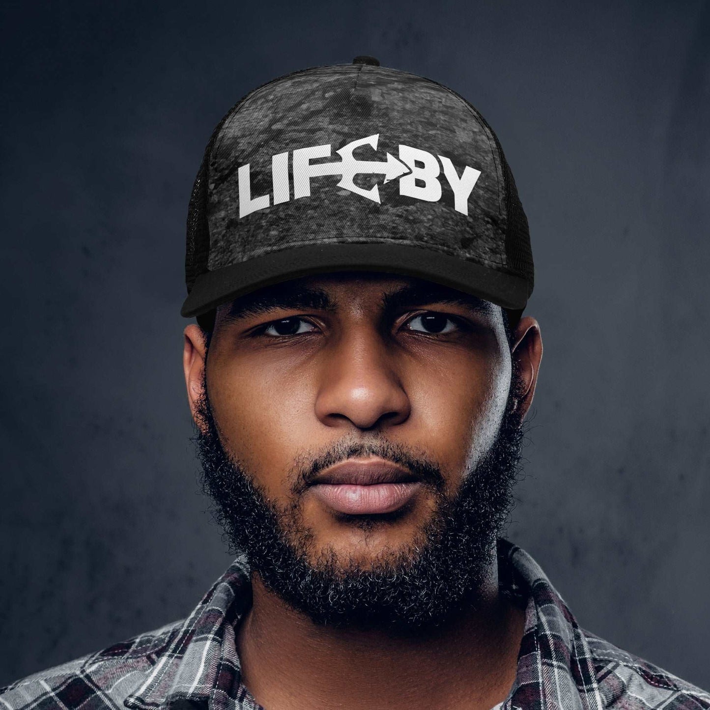 Black Camo LifeBy Mesh Baseball Cap - LifeBy Fitness