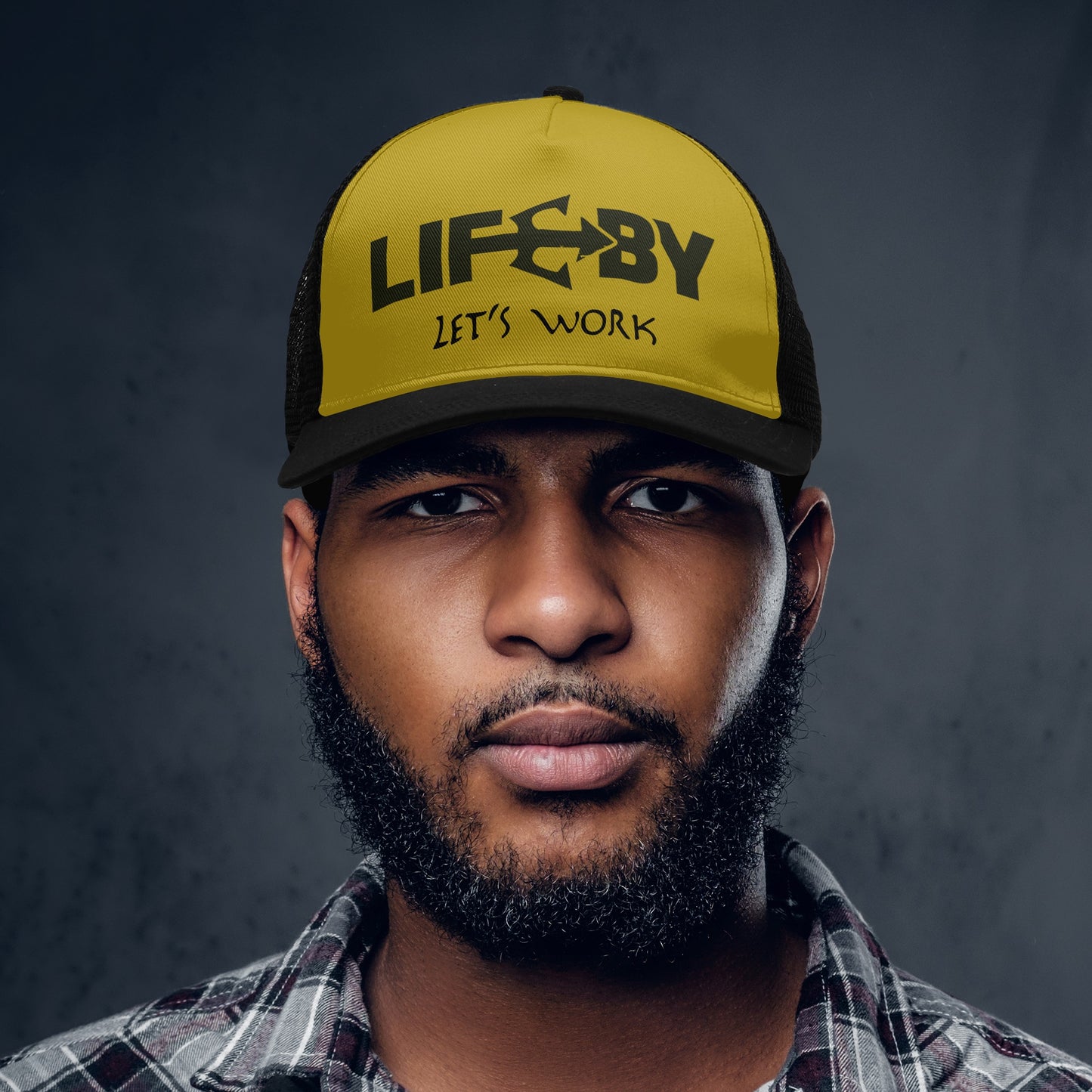 Mustard LifeBy Mesh Baseball Cap - LifeBy Fitness