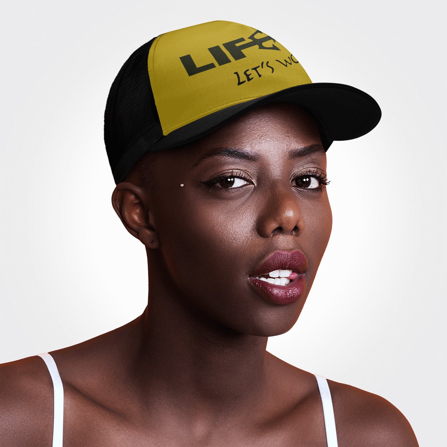 Mustard LifeBy Mesh Baseball Cap - LifeBy Fitness