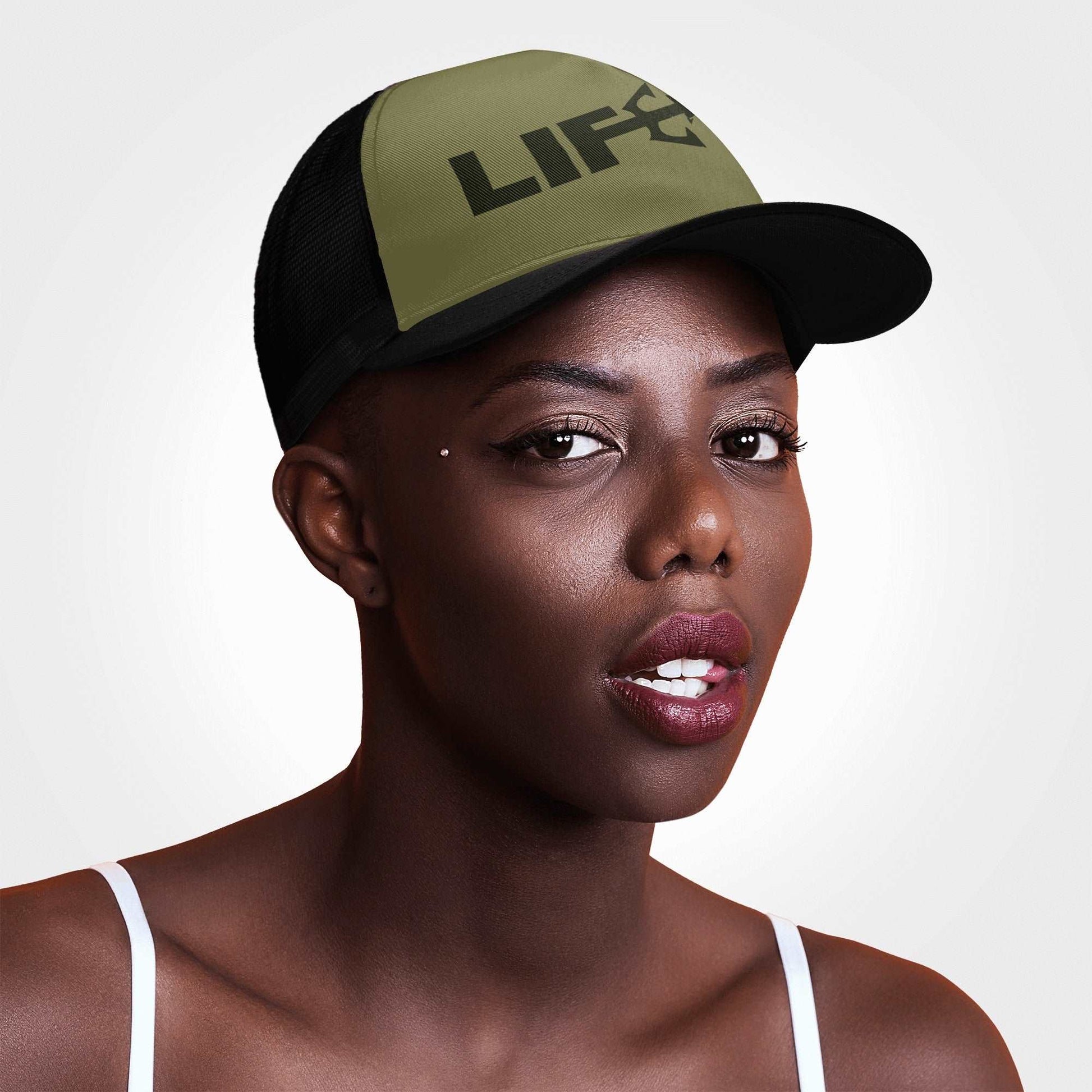 Khaki LifeBy Mesh Baseball Cap - LifeBy Fitness