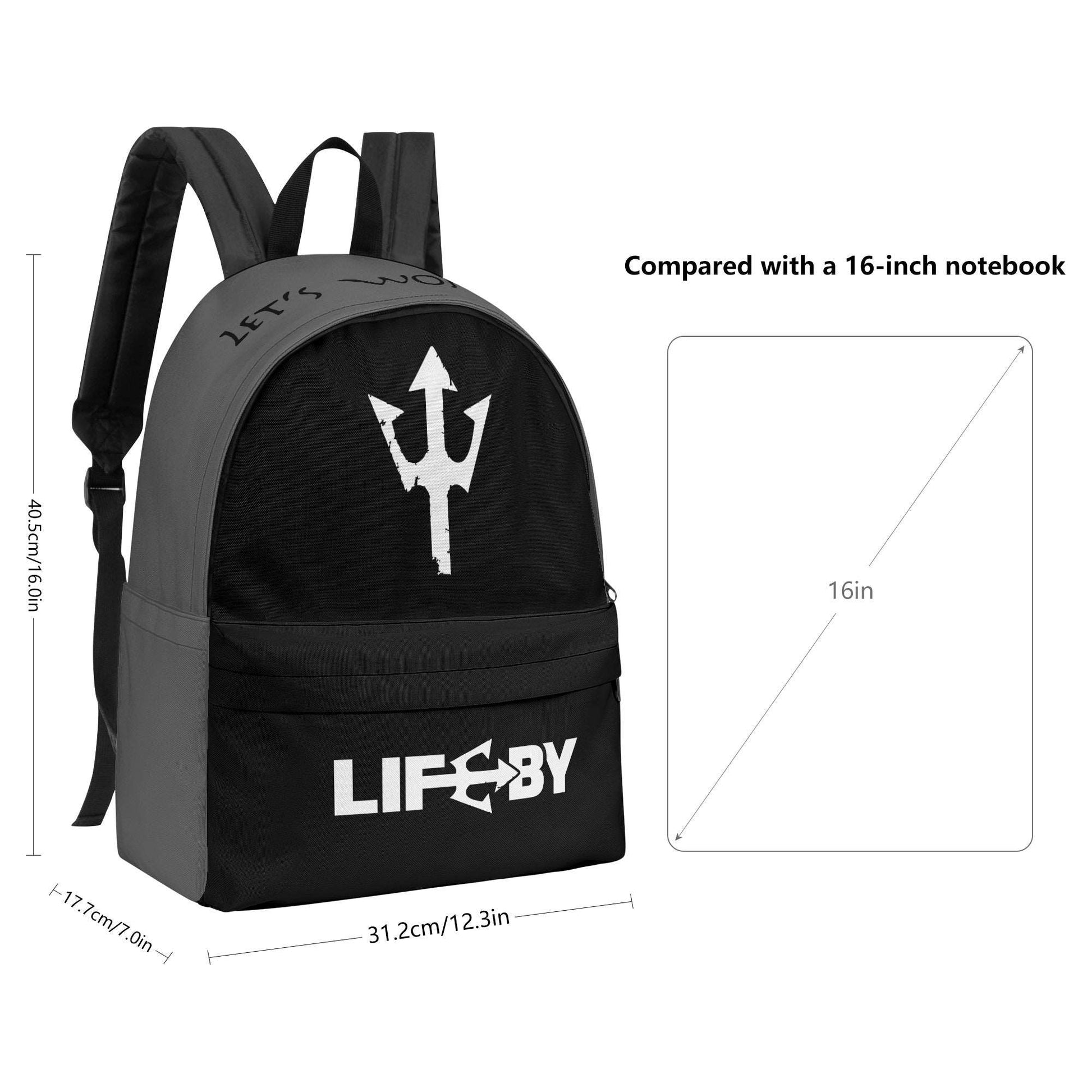 Black & Grey LifeBy Backpack - LifeBy Fitness