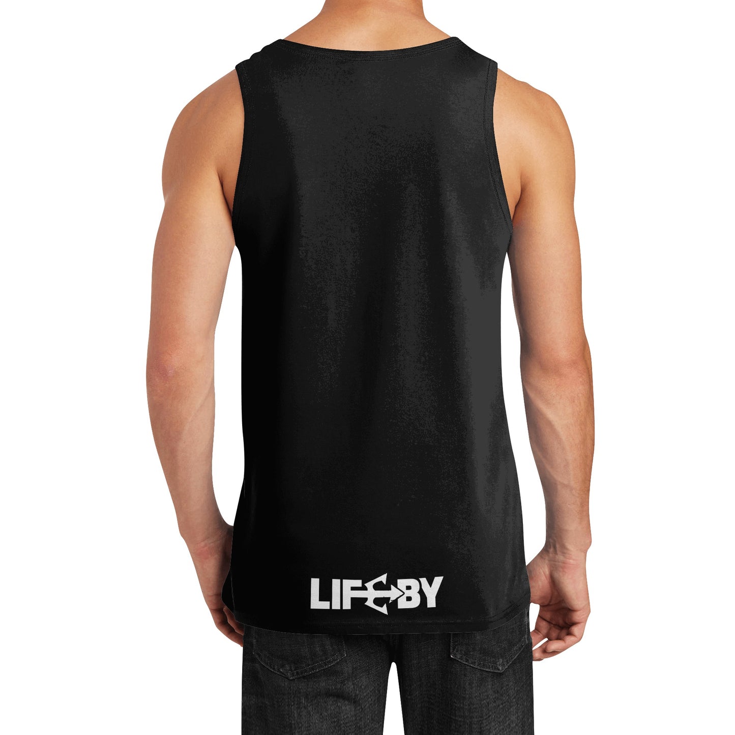 Men's Plain Black LifeBy Vest - LifeBy Fitness