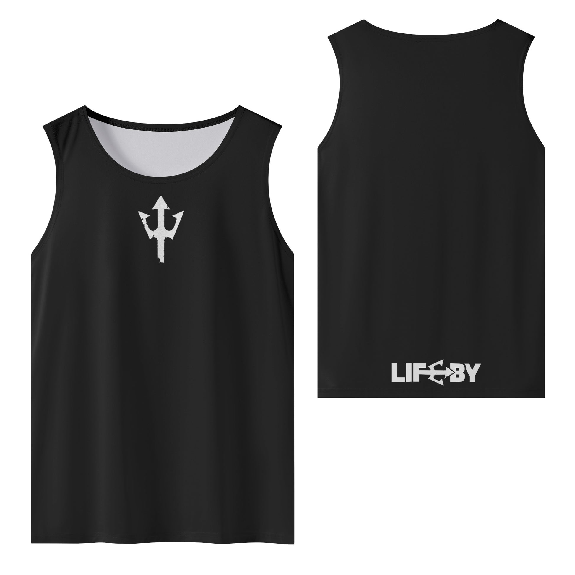 Men's Plain Black LifeBy Vest - LifeBy Fitness