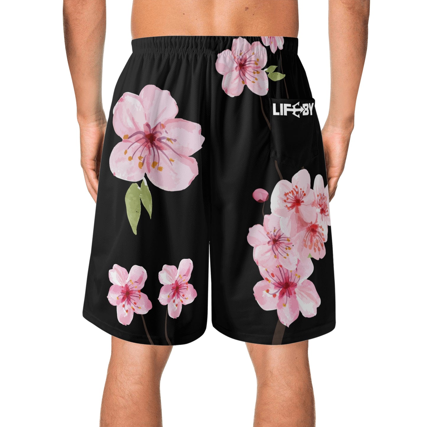 Men's LifeBy Cherry Blossom Sports Shorts - LifeBy Fitness