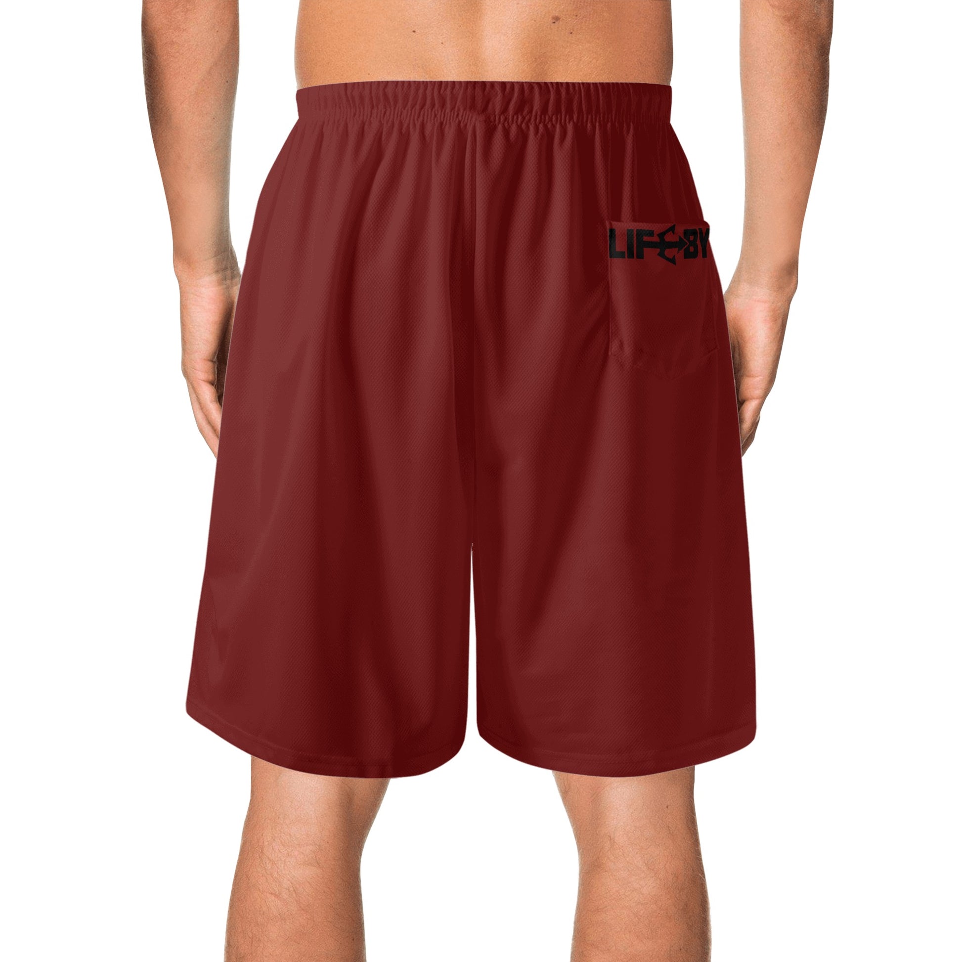 Men's LifeBy Cherry Red Sports Shorts - LifeBy Fitness