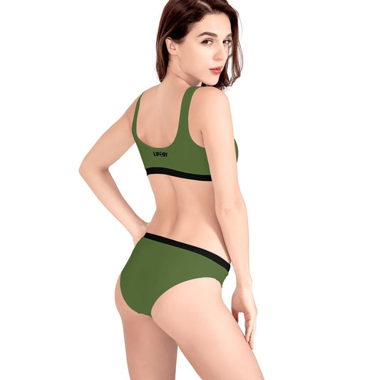 Women's LifeBy Olive Green Sport Bikini - LifeBy Fitness