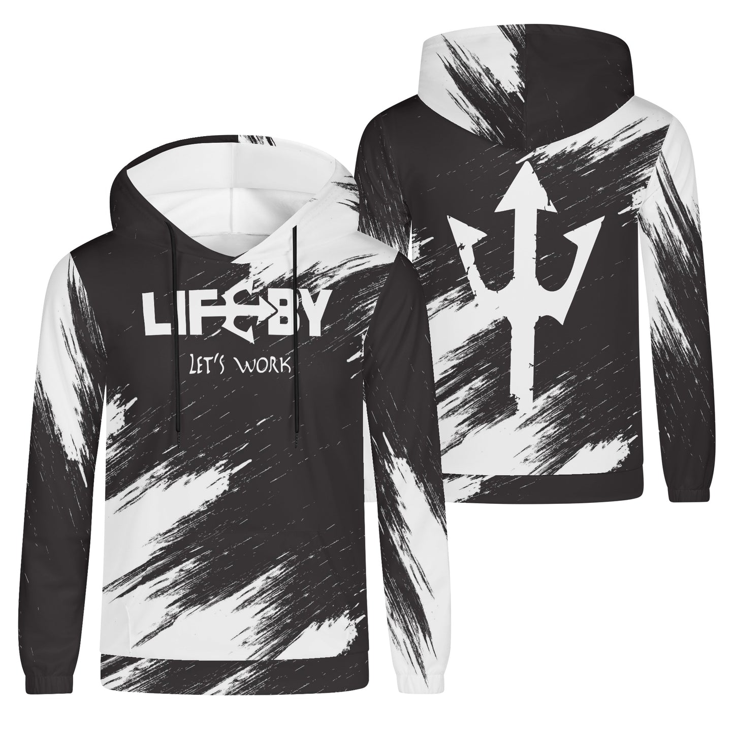 Men's Lightweight LifeBy Black Washed Hoodie - LifeBy Fitness