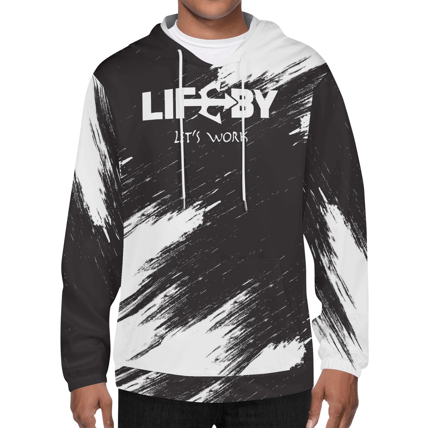 Men's Lightweight LifeBy Black Washed Hoodie - LifeBy Fitness