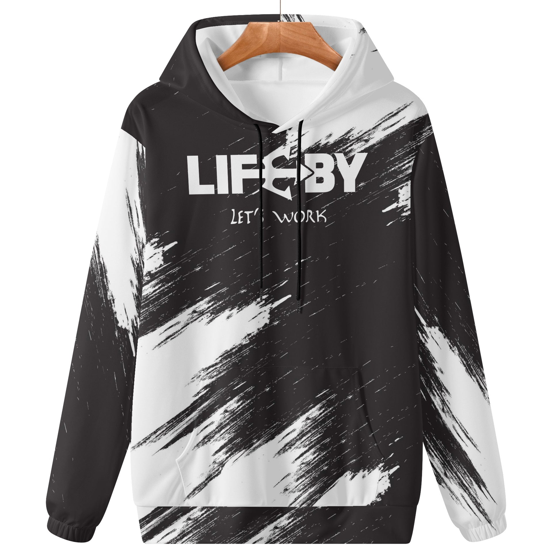 Men's Lightweight LifeBy Black Washed Hoodie - LifeBy Fitness