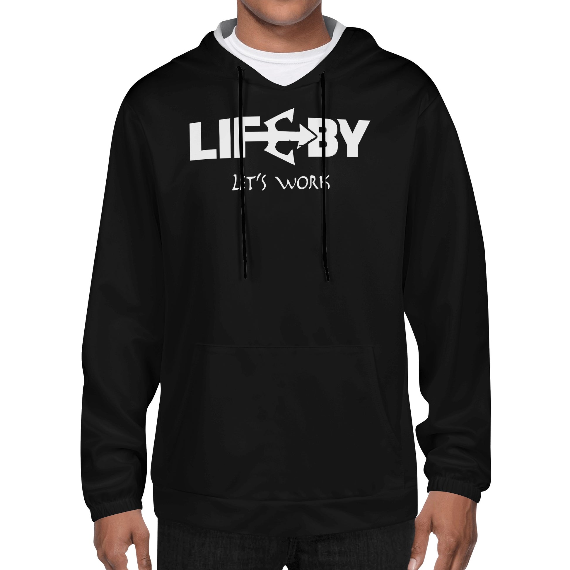 Men's Lightweight LifeBy Black Hoodie - LifeBy Fitness