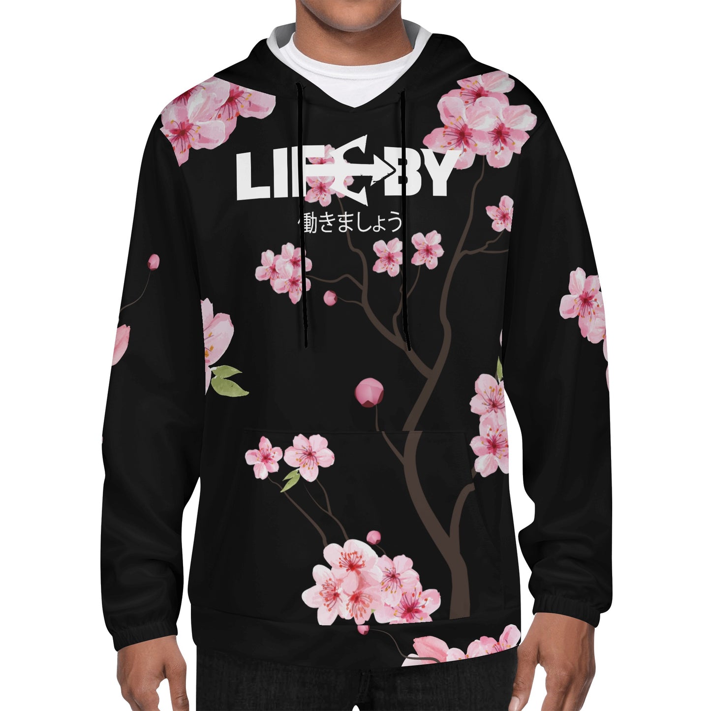 Men's Lightweight LifeBy Cherry Blossom Hoodie - LifeBy Fitness