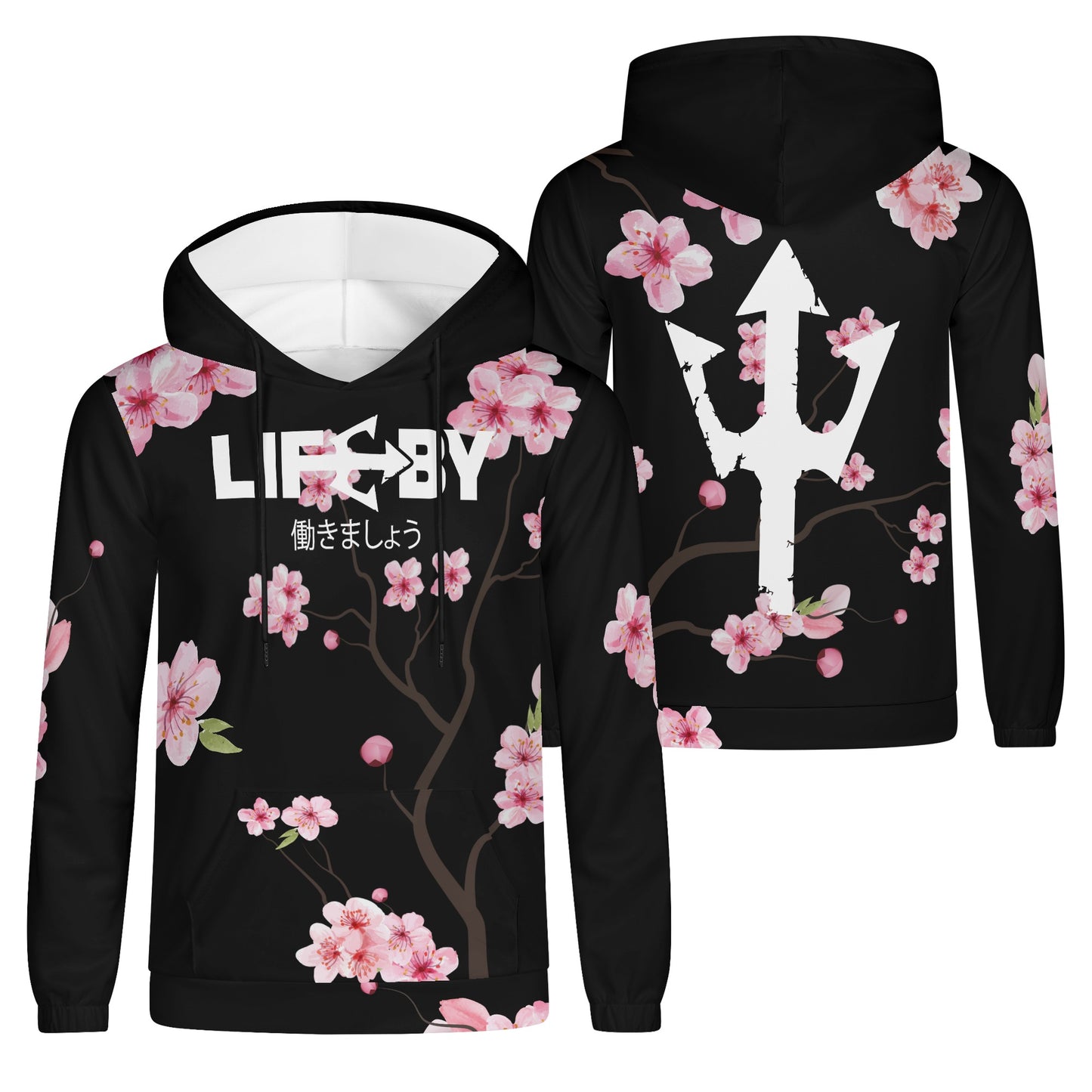 Men's Lightweight LifeBy Cherry Blossom Hoodie - LifeBy Fitness