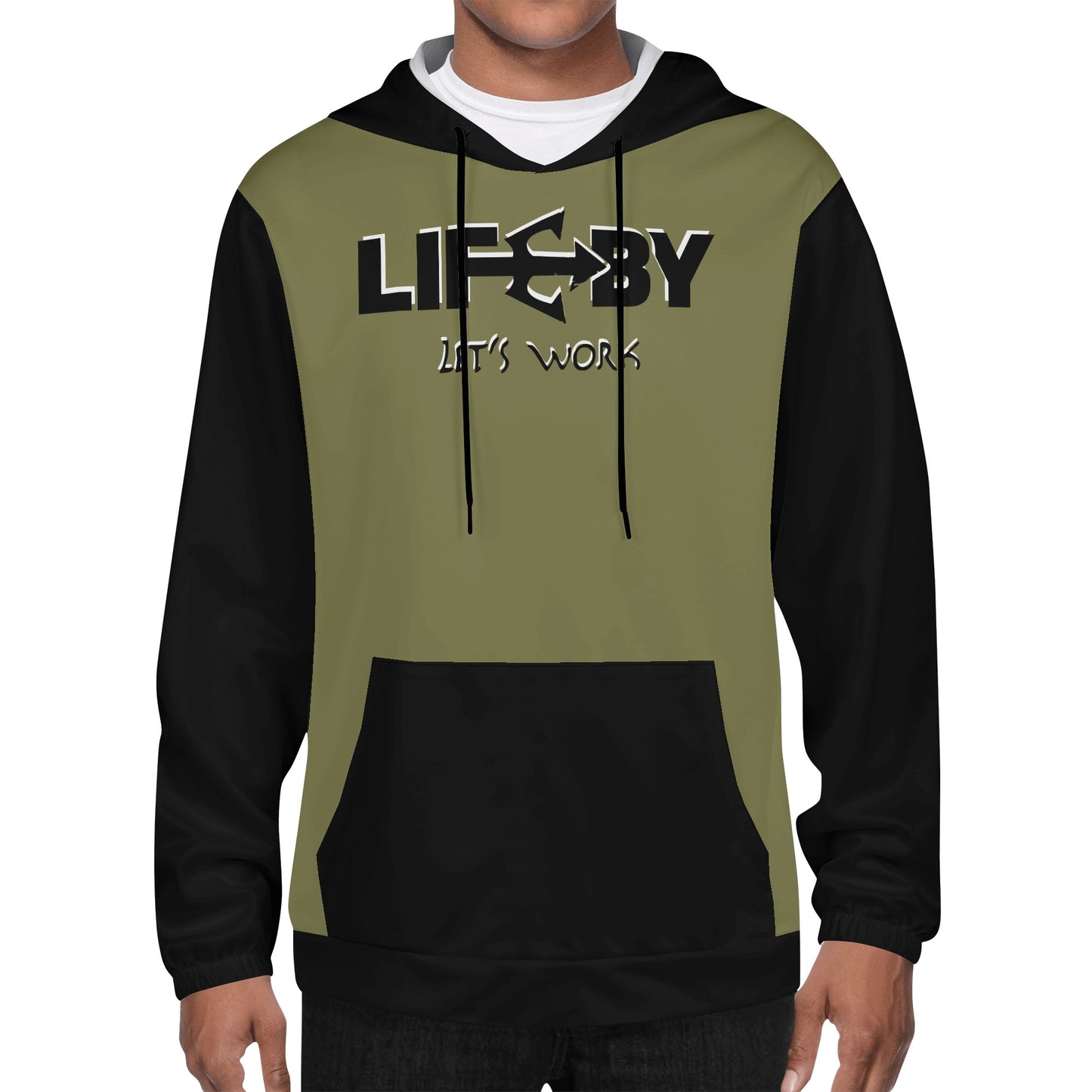 Men's Lightweight LifeBy Khaki Hoodie - LifeBy Fitness